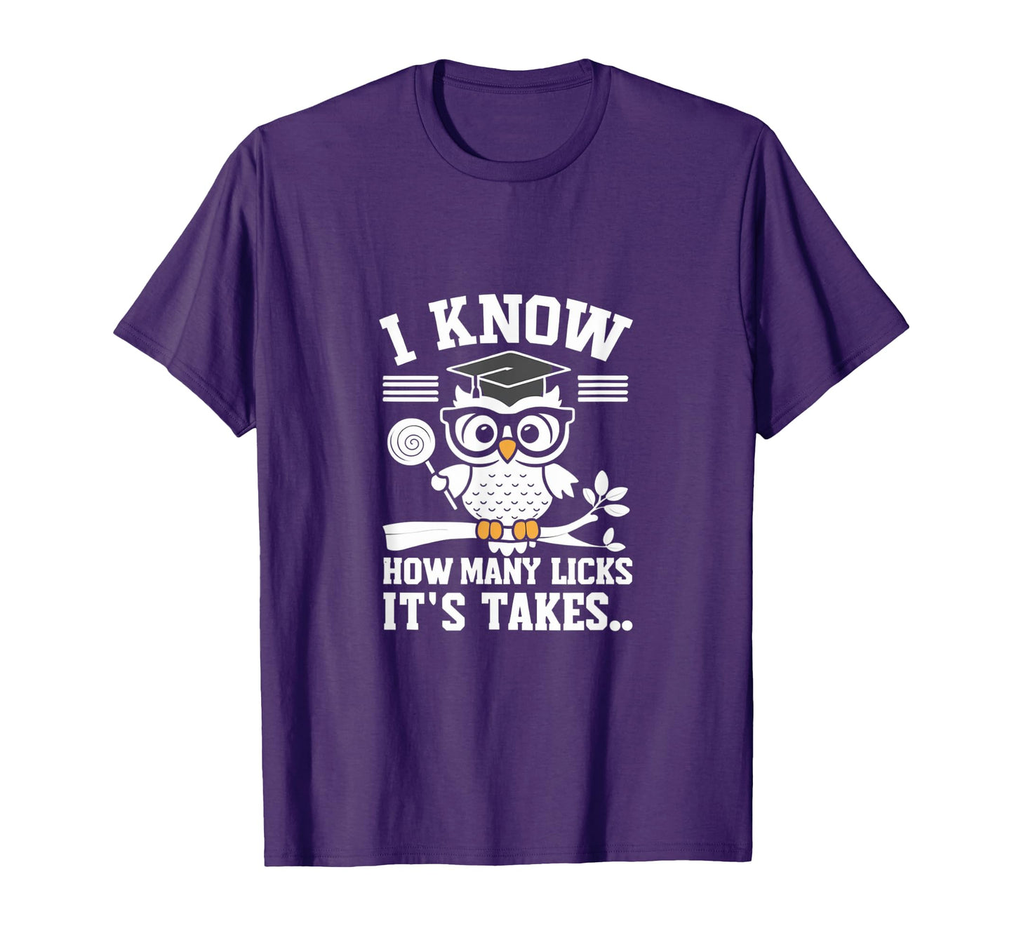 Funny Owl I Know How Many Licks It's Takes T-Shirt
