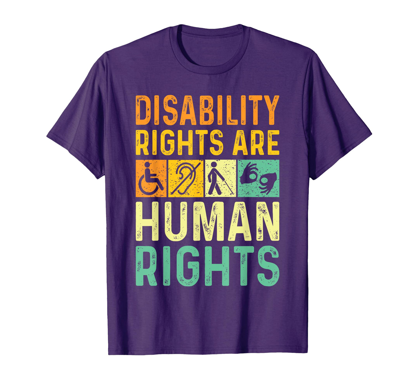 Cool Disability Rights Are Human Rights Support Caregivers T-Shirt