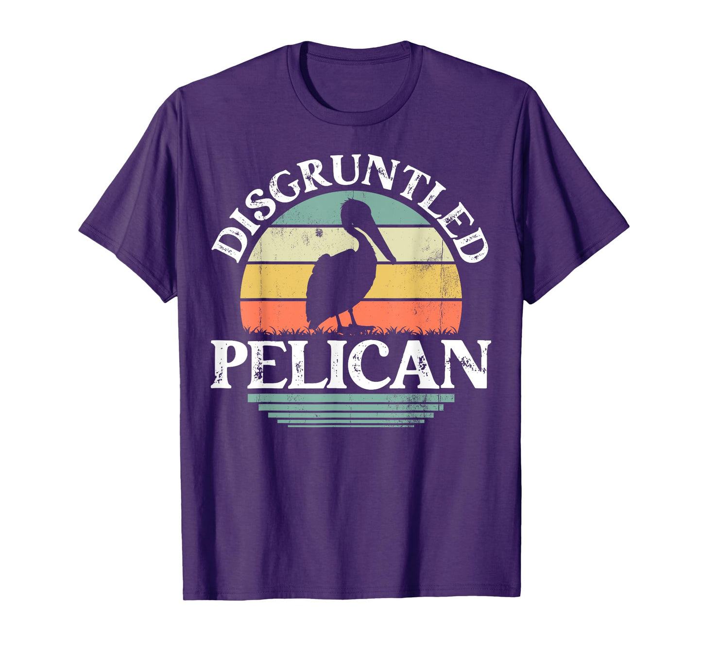 Disgruntled Pelican - Retro Sunset Pelican Bird Lover Gifts T-Shirt