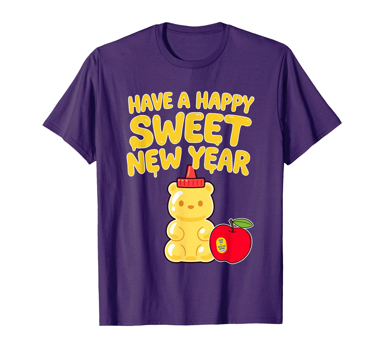 Rosh Hashanah Happy Sweet New Year Honey Bear Jewish Holiday T-Shirt