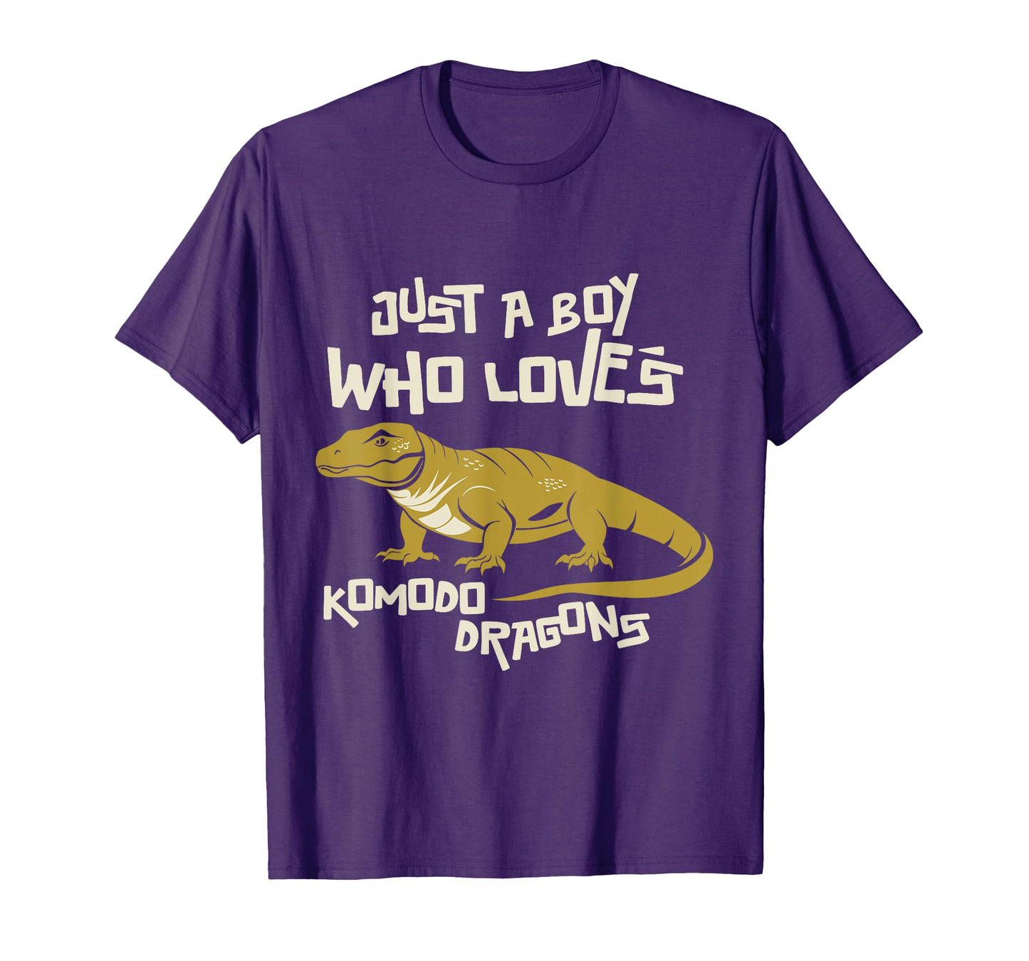Just A Boy Who Loves Komodo Dragons Reptile Animals Gift T-Shirt