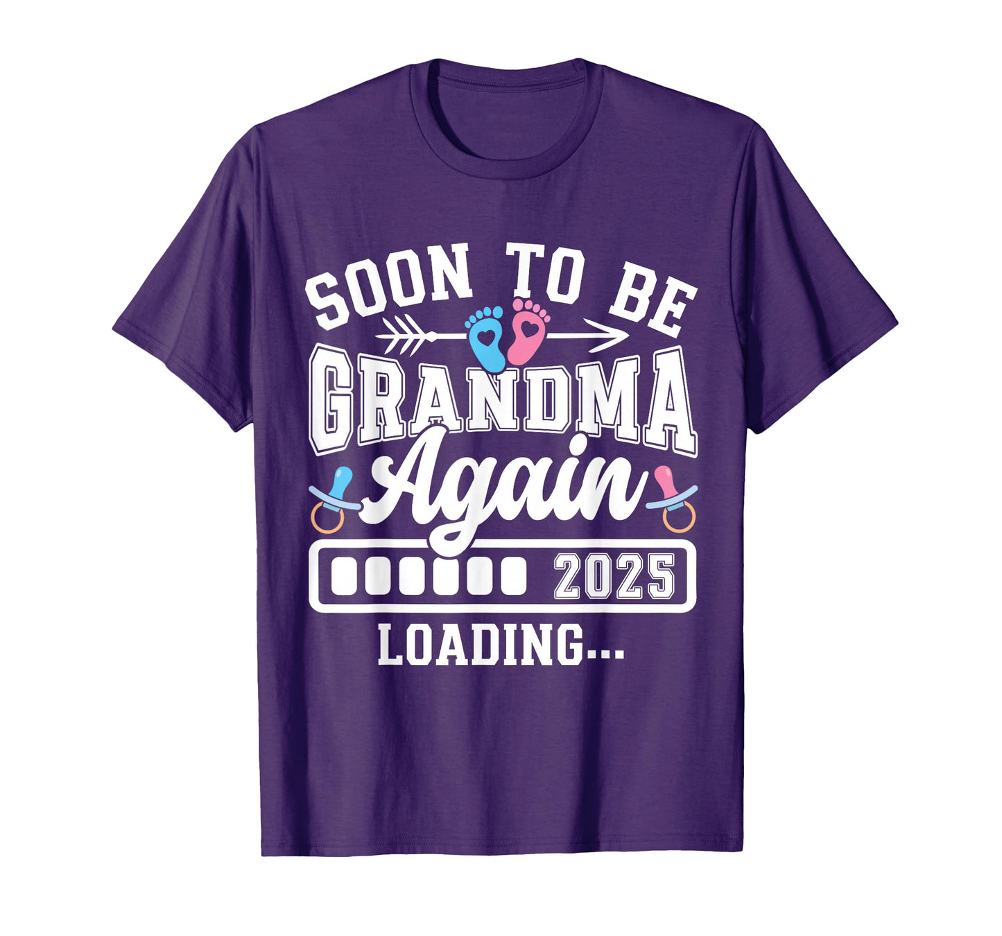 Soon to Be Grandma Again 2025 Loading Pregnancy Announcement T-Shirt