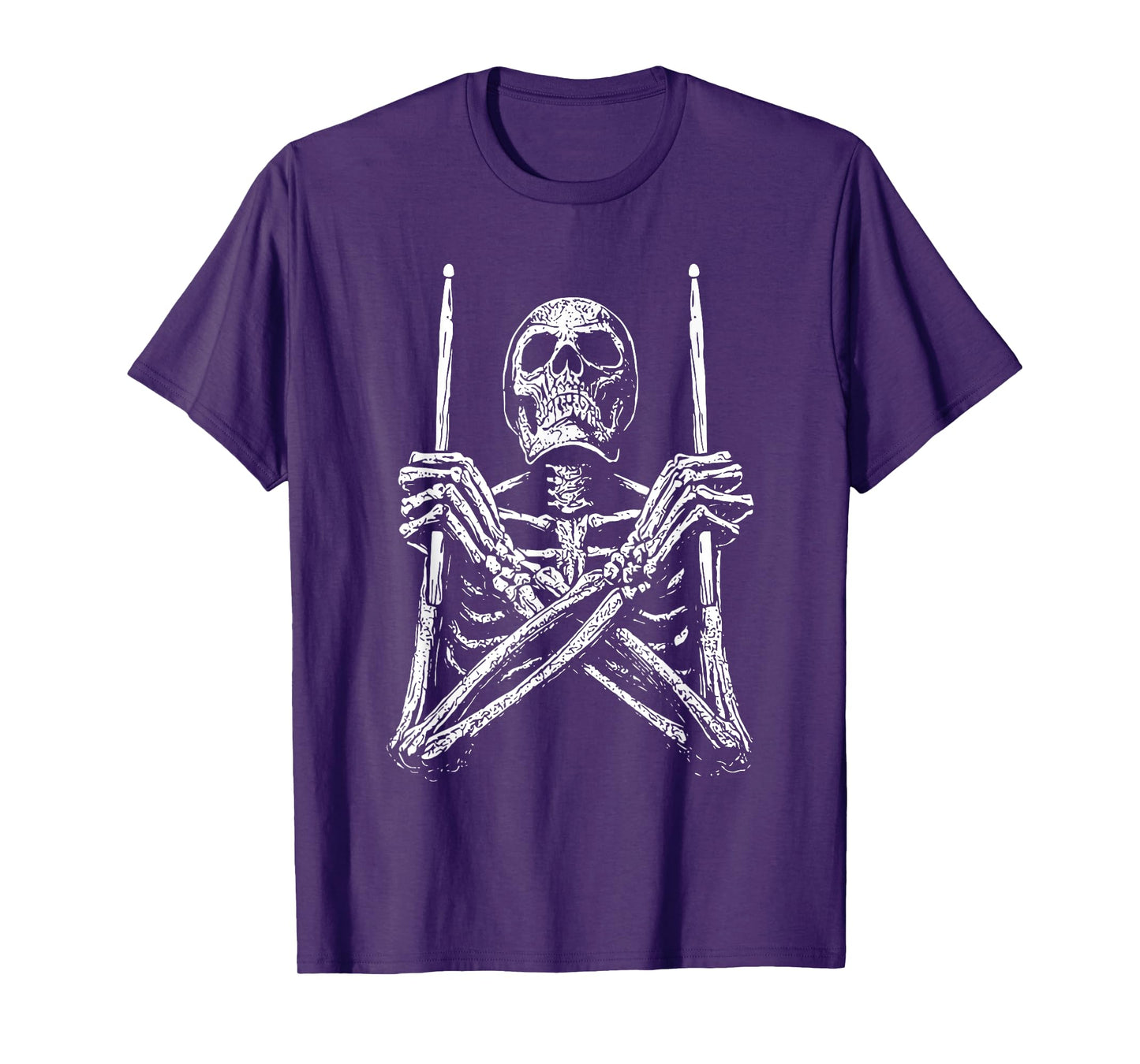 Skeleton Drummer Halloween Costume Percussion Drum Player T-Shirt