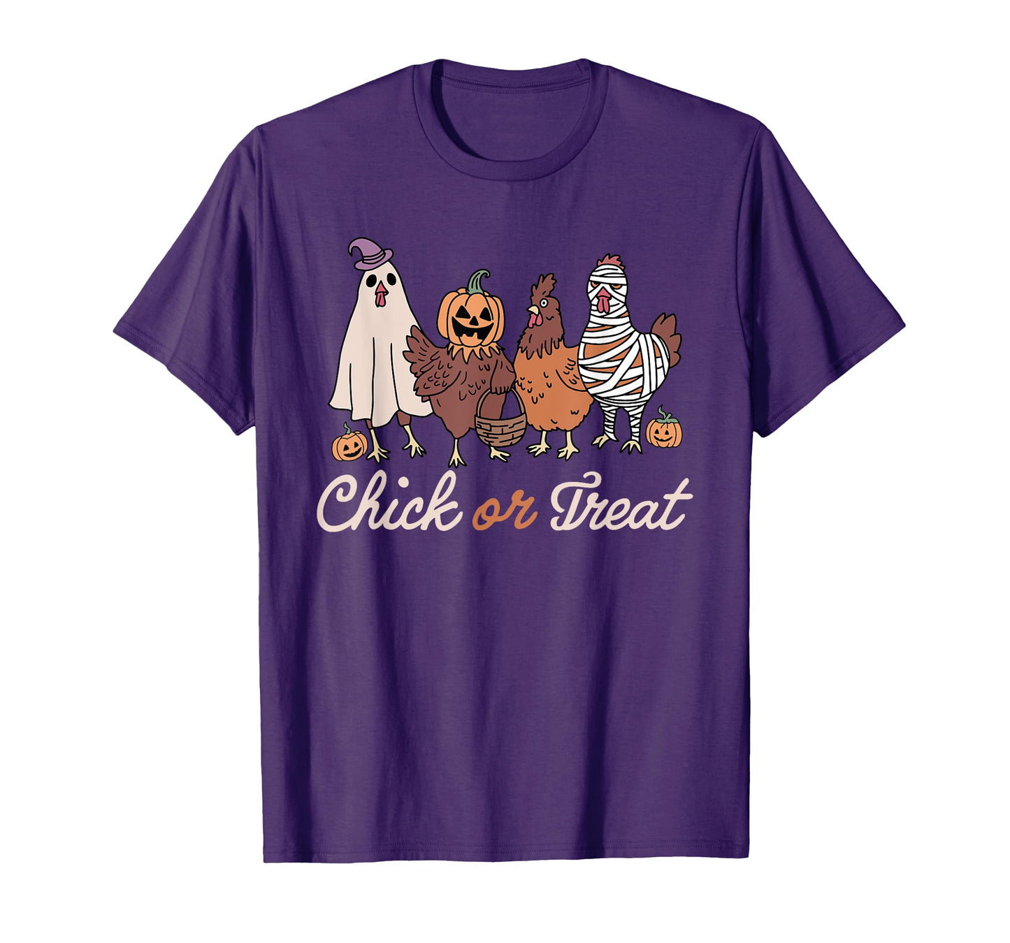 Chick Or Treat Halloween Witch Spooky Chicken T-Shirt