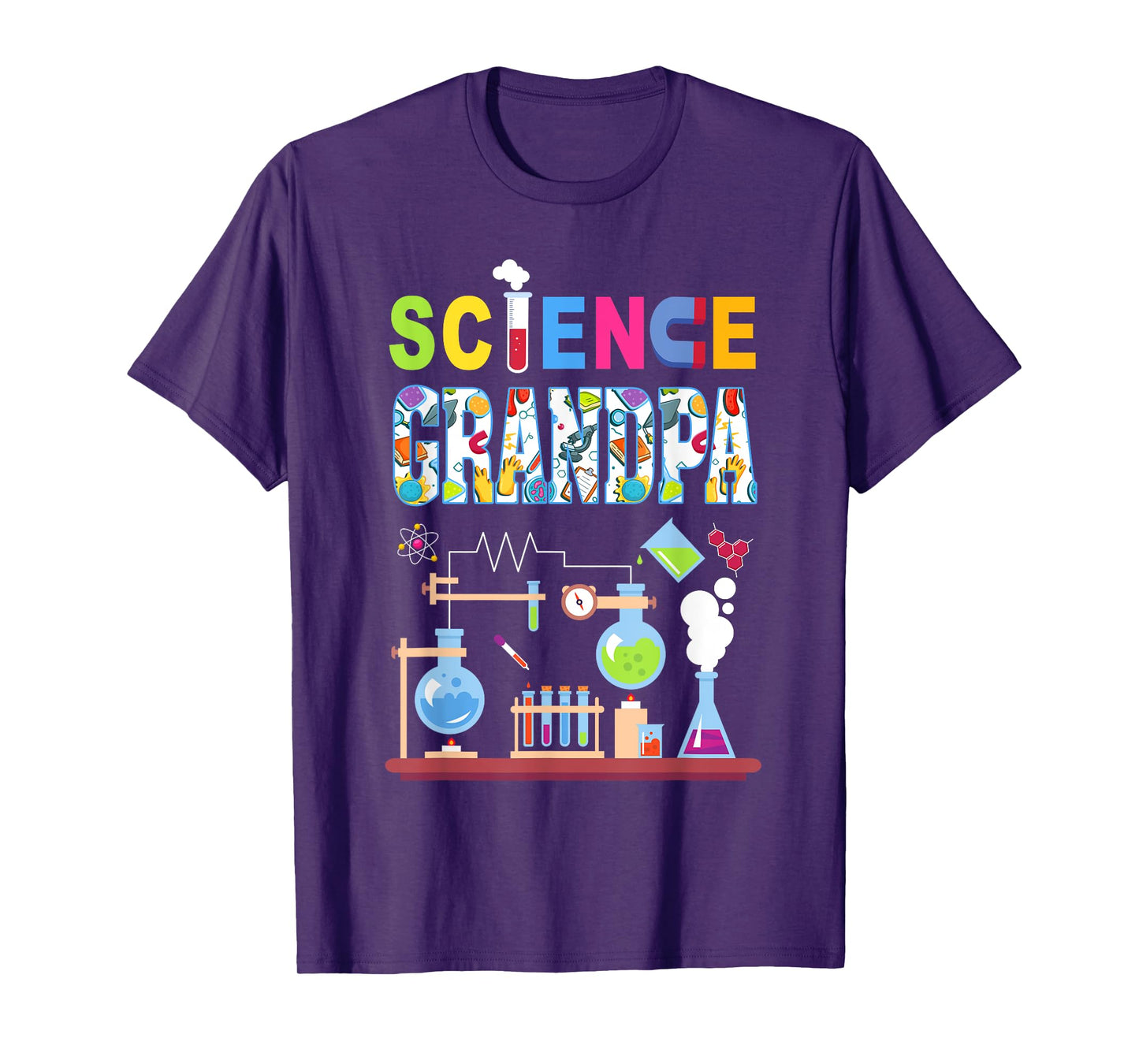 Science Grandpa Family Science Birthday Party Matching T-Shirt