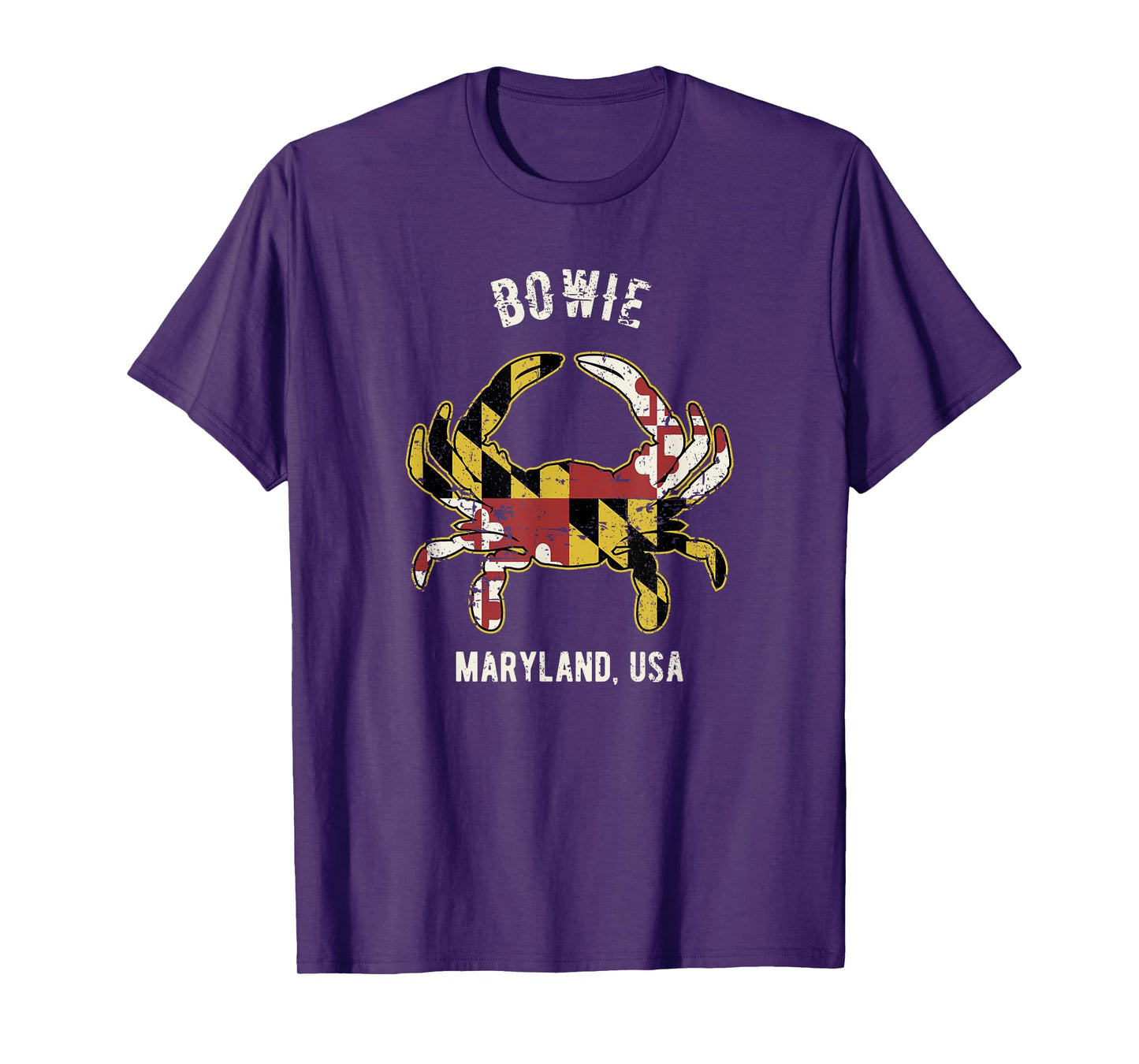 Bowie Maryland USA Crab Vintage Distressed Style Design T-Shirt