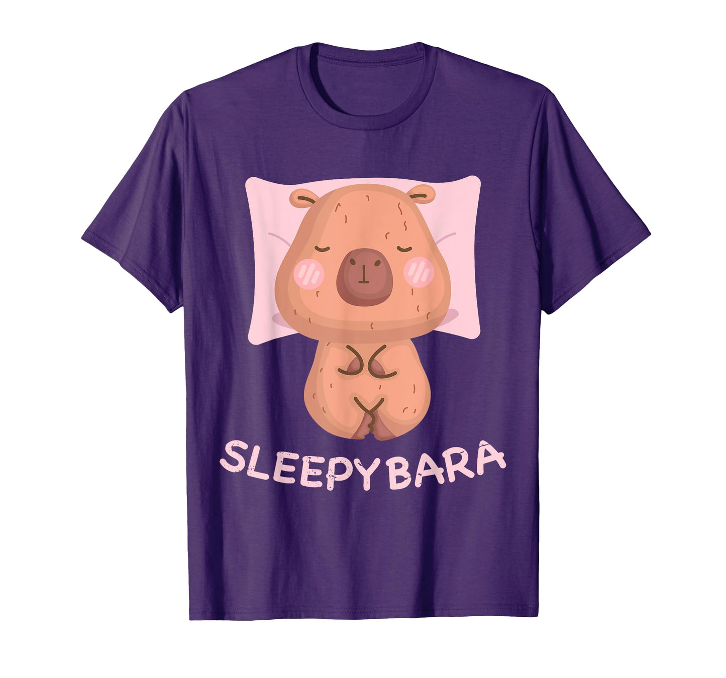 Sleeping Capybara Pajamas Nightgown Sleepybara Rodent Women T-Shirt