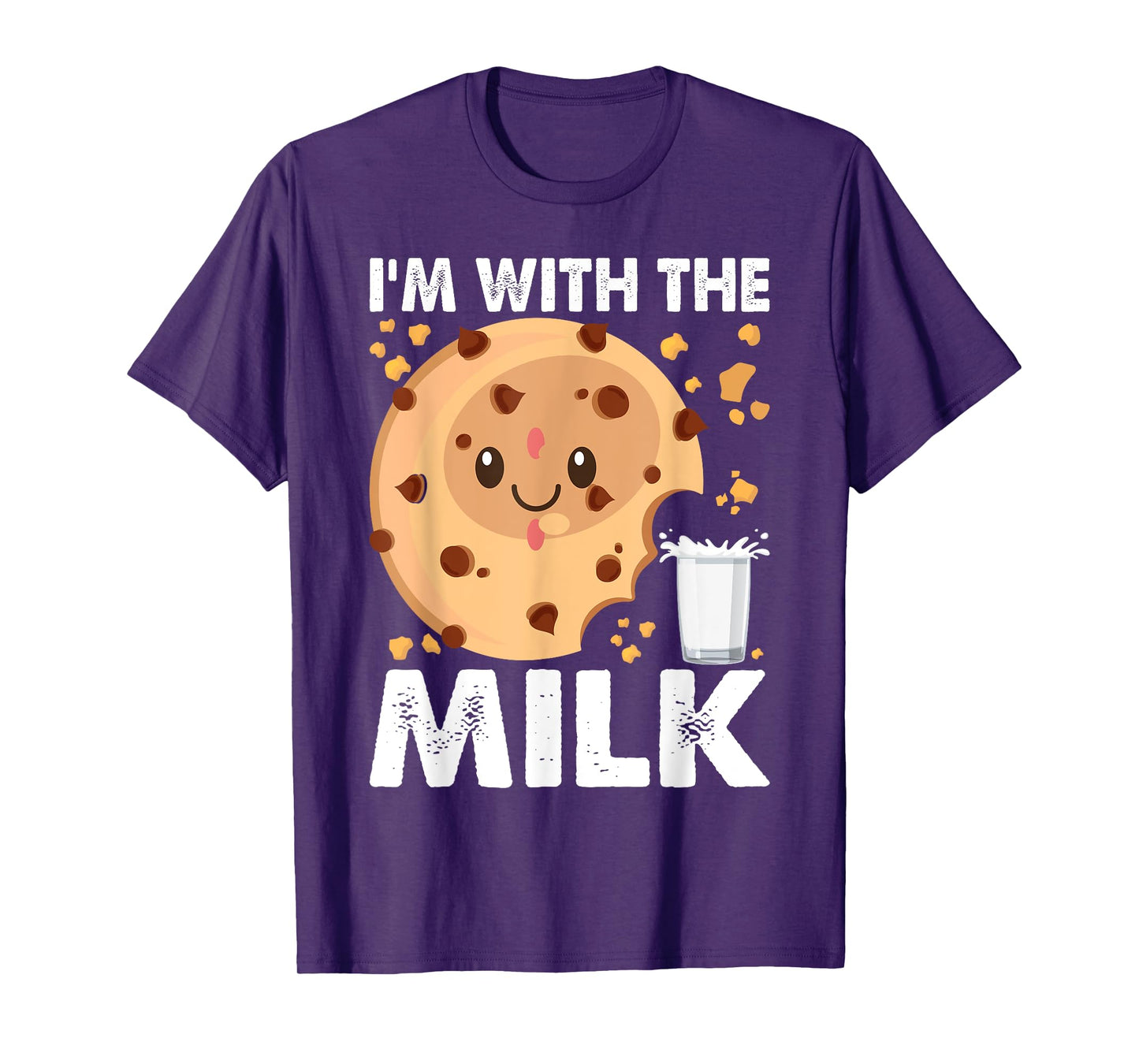 I'm With The Milk and Cookie Matching Couples Best Friends T-Shirt
