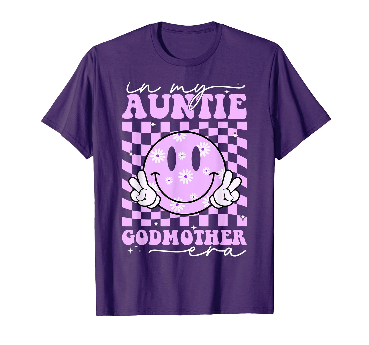 In My Auntie Godmother Era Aunt God Mother Bestie Smile Face T-Shirt