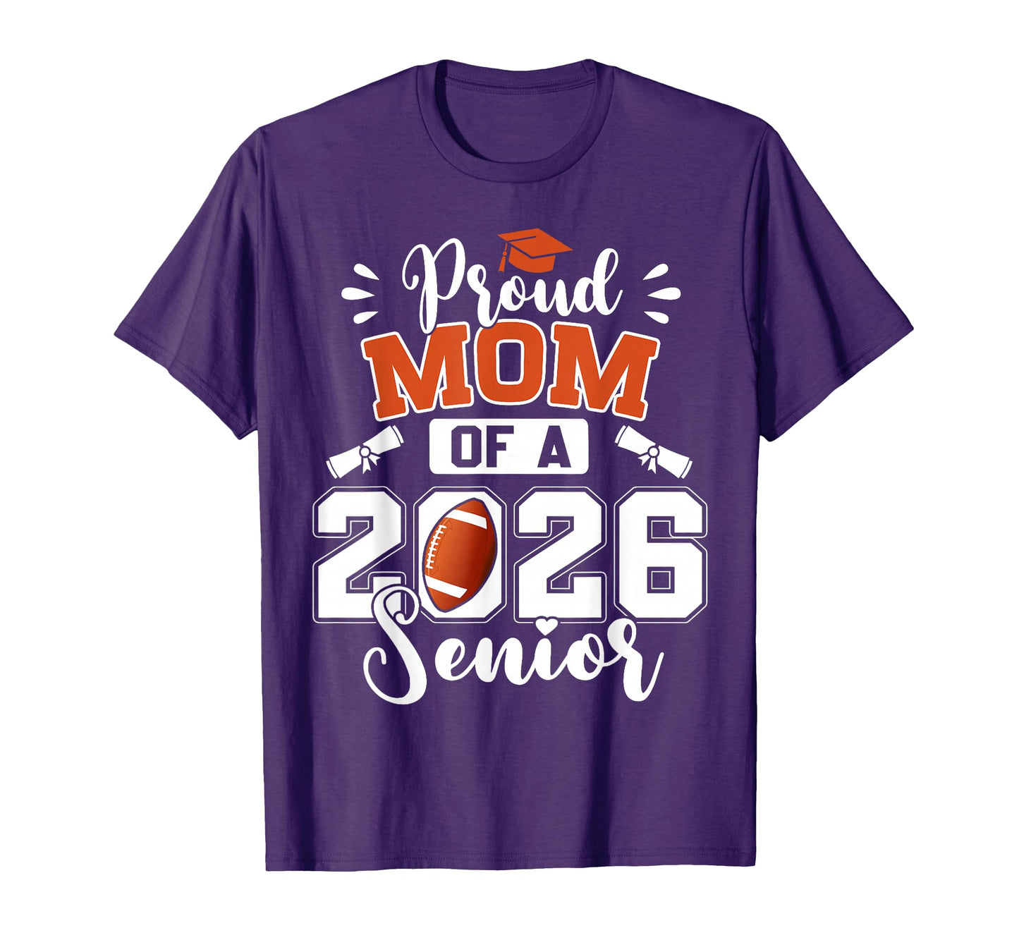 Proud Mom of A 2026 Senior Football Graduate Graduation T-Shirt