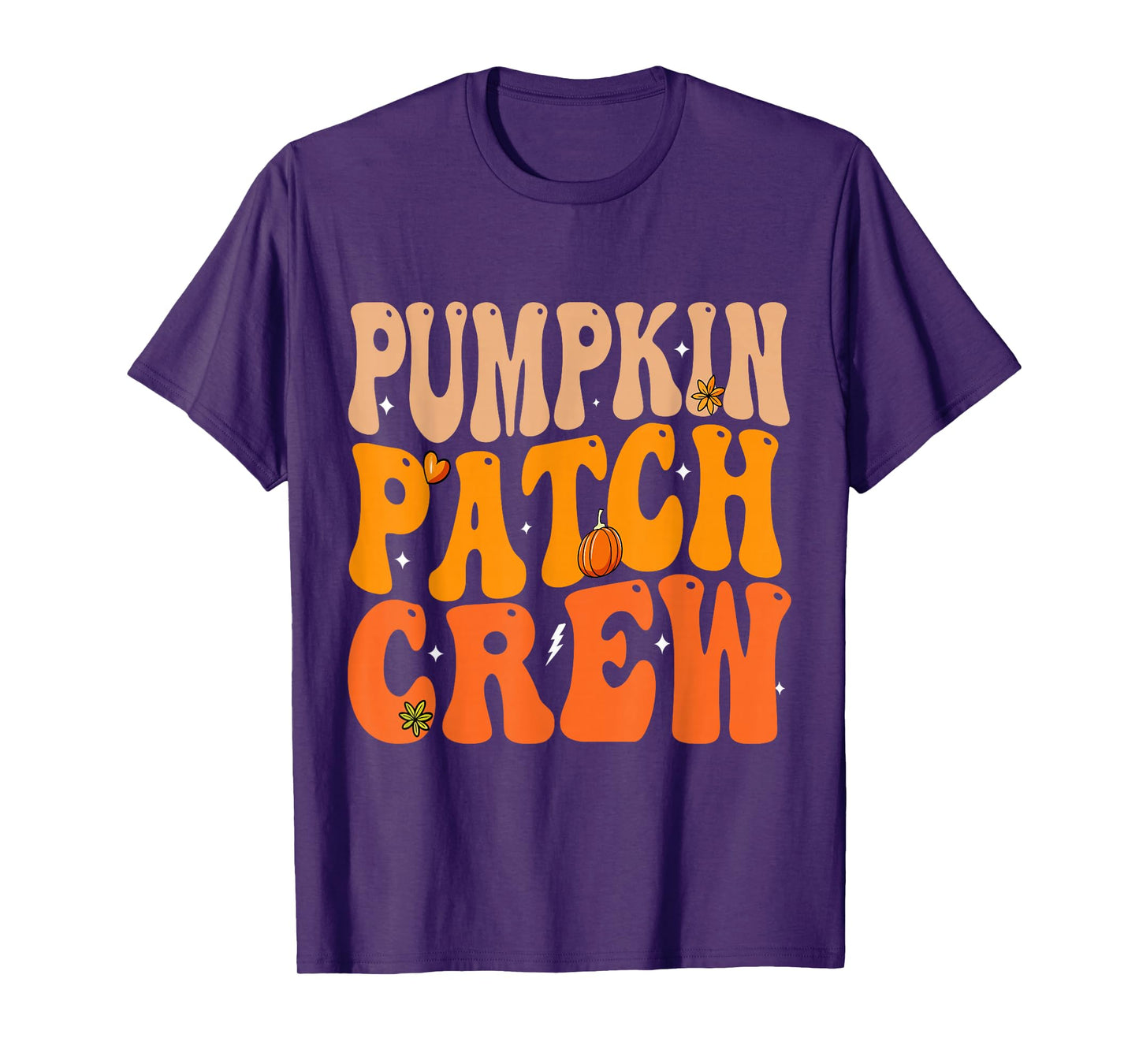 Pumpkin Patch Crew Matching Family Halloween Groovy T-Shirt