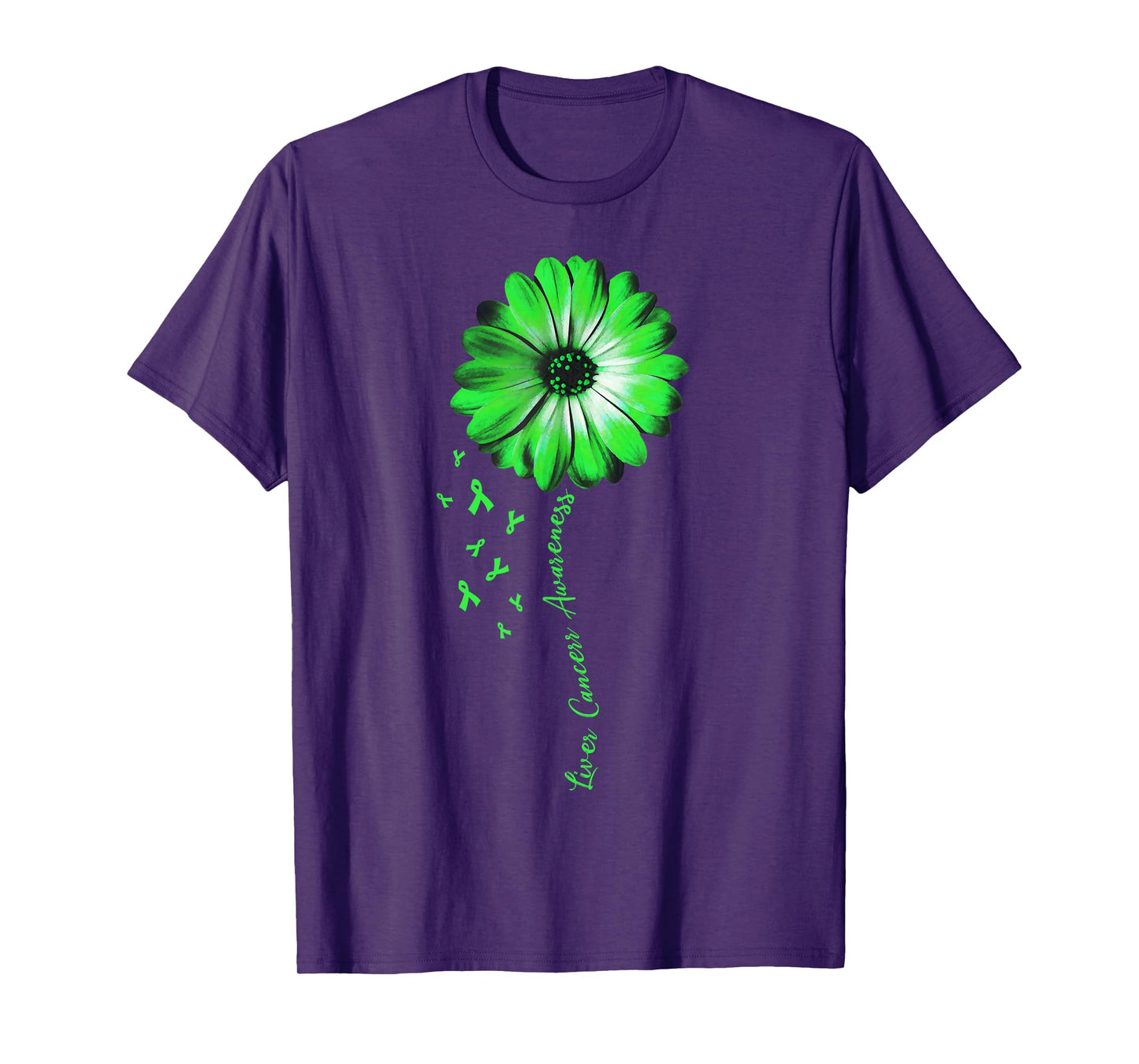 Daisy Flower Liver Cancer Awareness Gifts T-Shirt