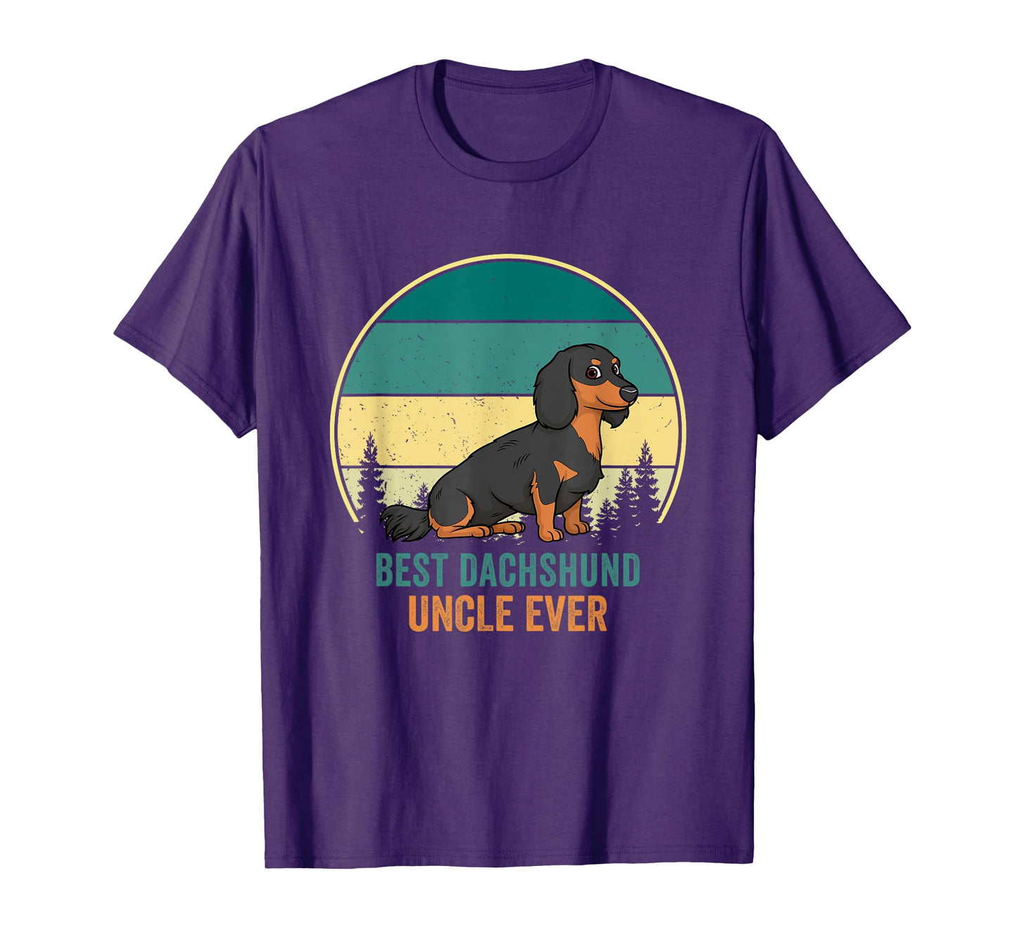 Best Dachshund Uncle Ever Retro Vintage Weiner Dog T-Shirt
