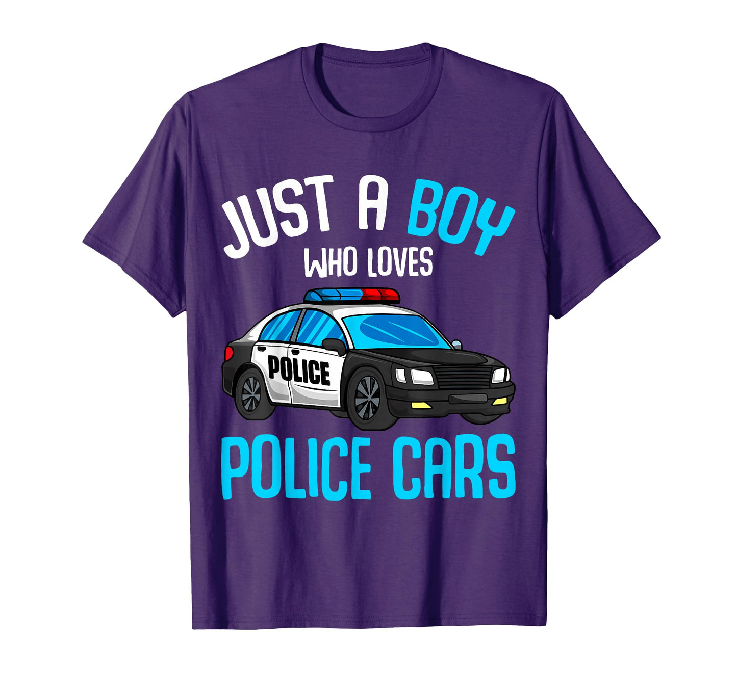 Just a Boy who loves Police Cars Officer Policeman Kids T-Shirt