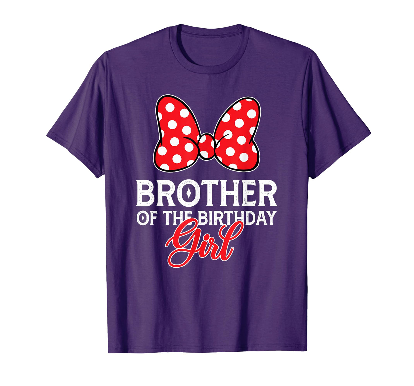 Brother of The Birthday Girl Cute Pink Bow Family Matching T-Shirt