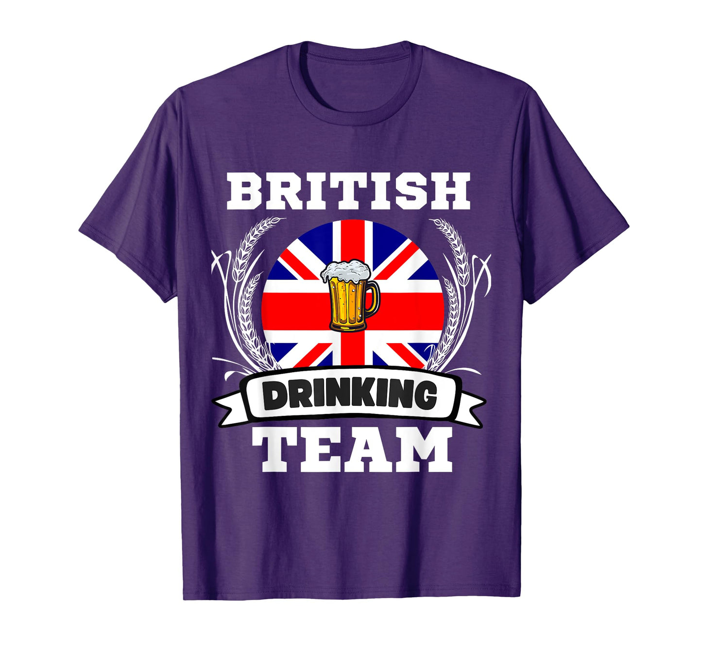 British Flag Drinking Team Funny Beer Heritage Month Party T-Shirt