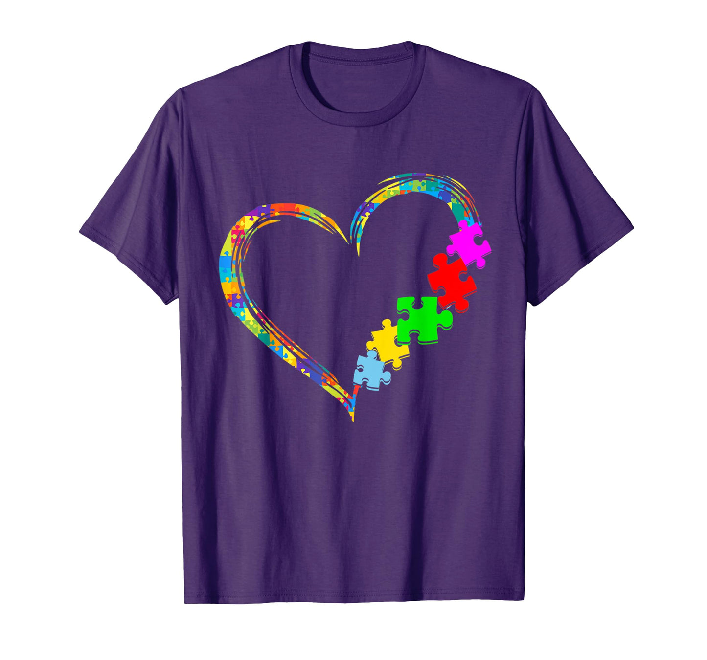 Autism Awareness Ribbon Love Puzzle Piece Teacher Costume Men Women Kids T-Shirt