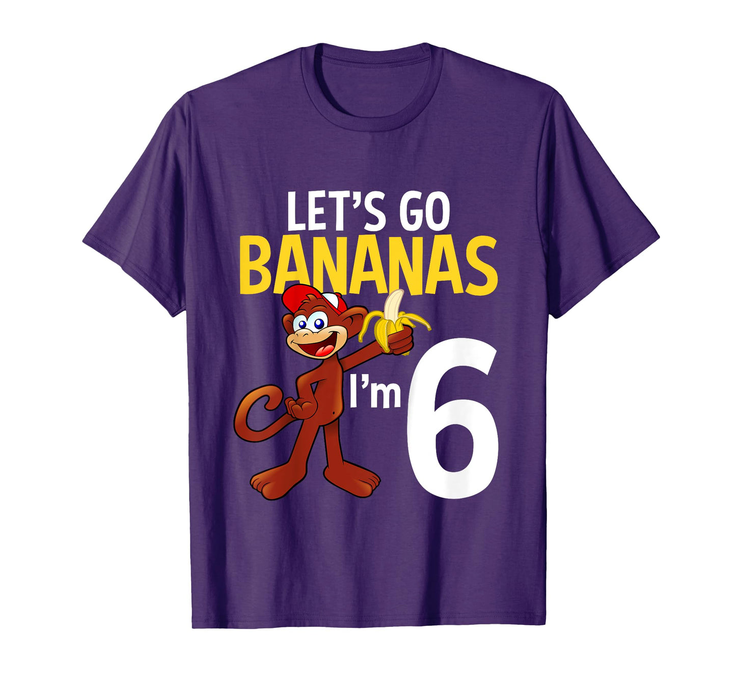 6 Year Old Monkey Birthday Party Zoo Animal Theme 6th Gift T-Shirt