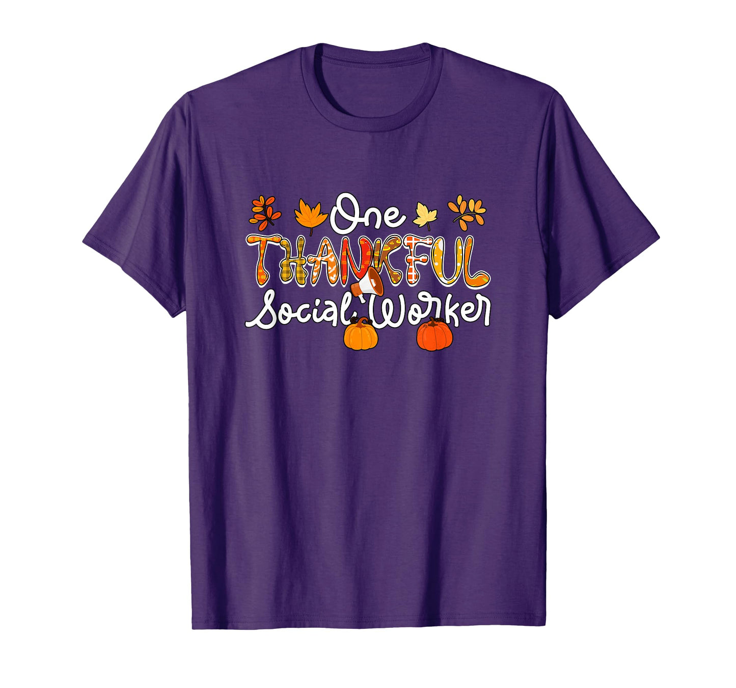 One Thankful Social Worker Thanksgiving Fall Proud Job T-Shirt