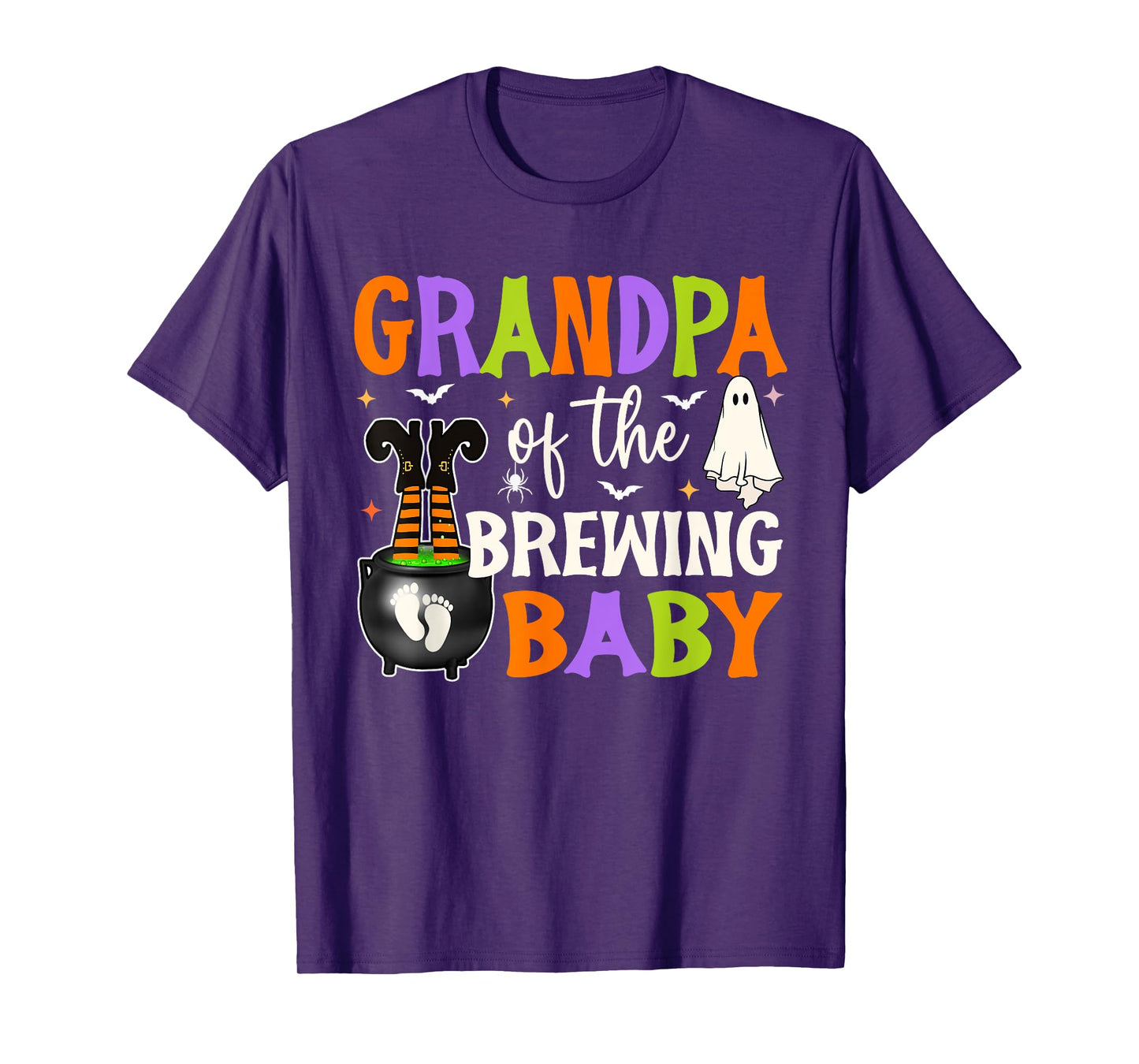 Grandpa of Brewing Baby Halloween Theme Baby Shower Spooky T-Shirt