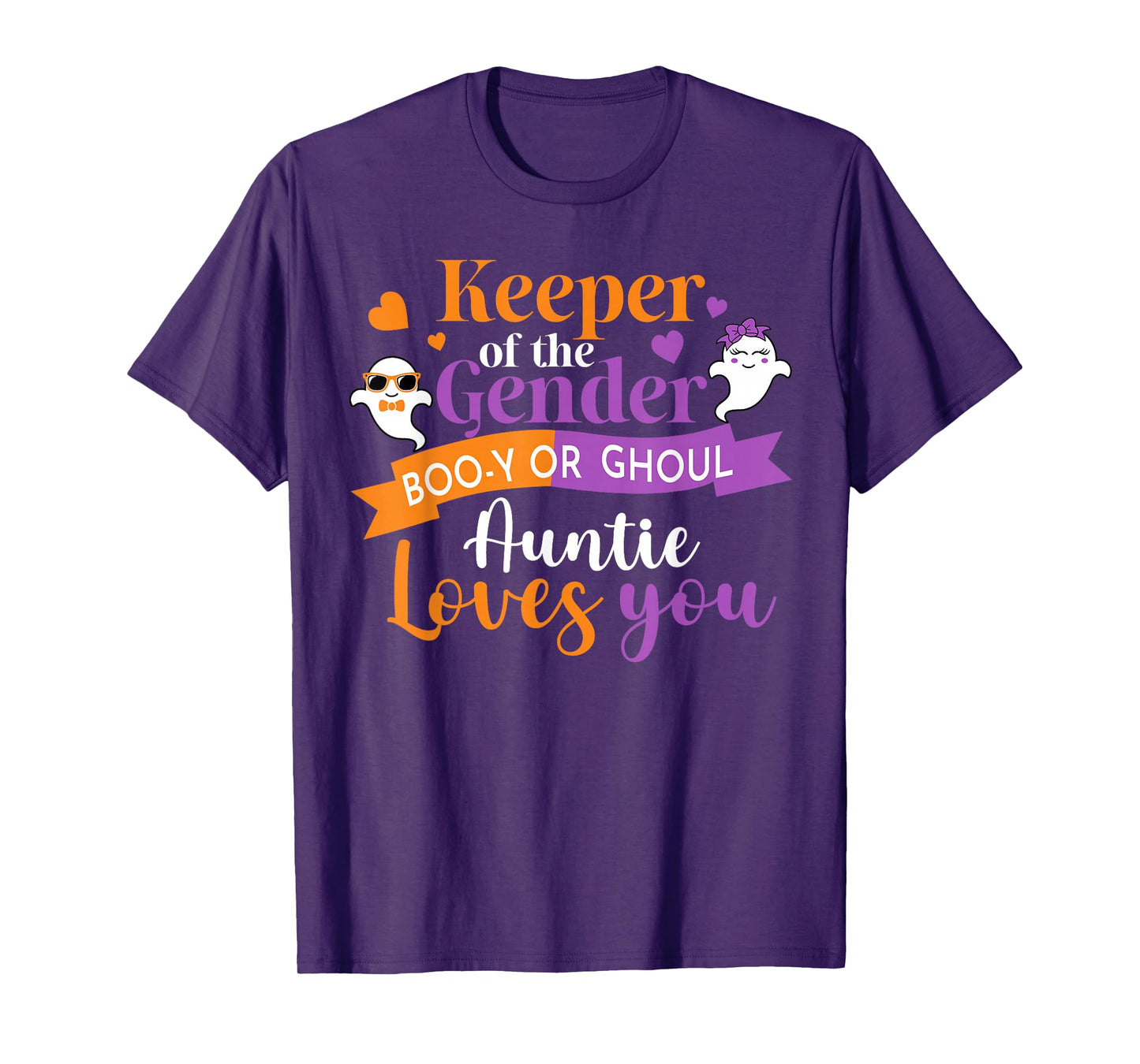 Halloween Keeper of The Gender Reveal Auntie Boo-y or Ghoul T-Shirt