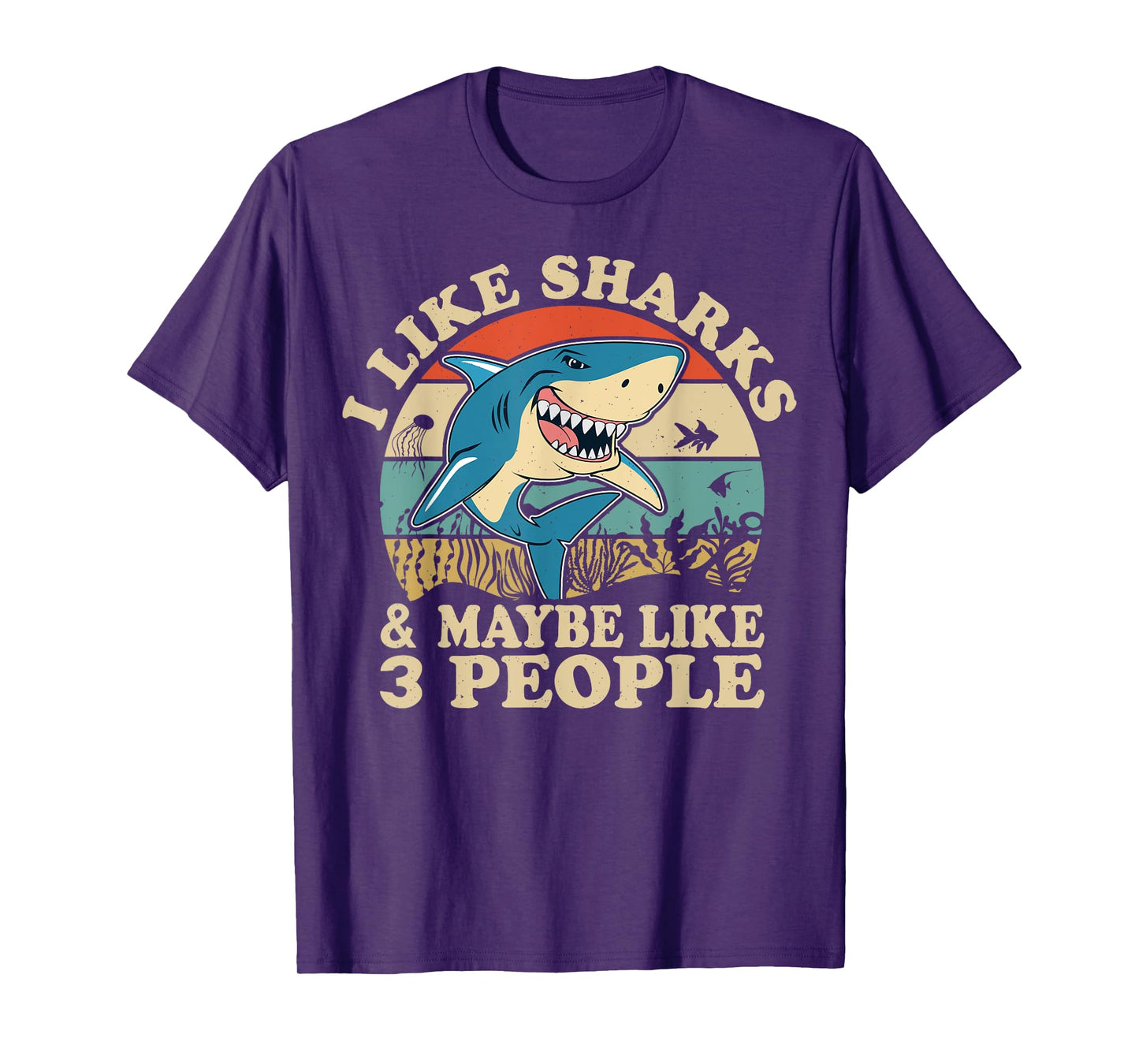 Cool Shark Art Men Women Great White Hammerhead Shark T-Shirt