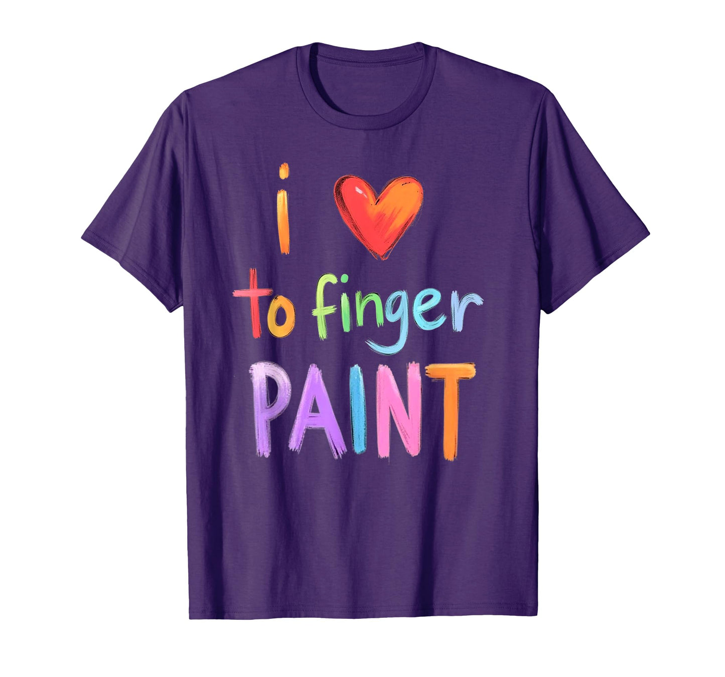 I heart Love To Finger Paint I'm Paint Cute Couple Valentine T-Shirt