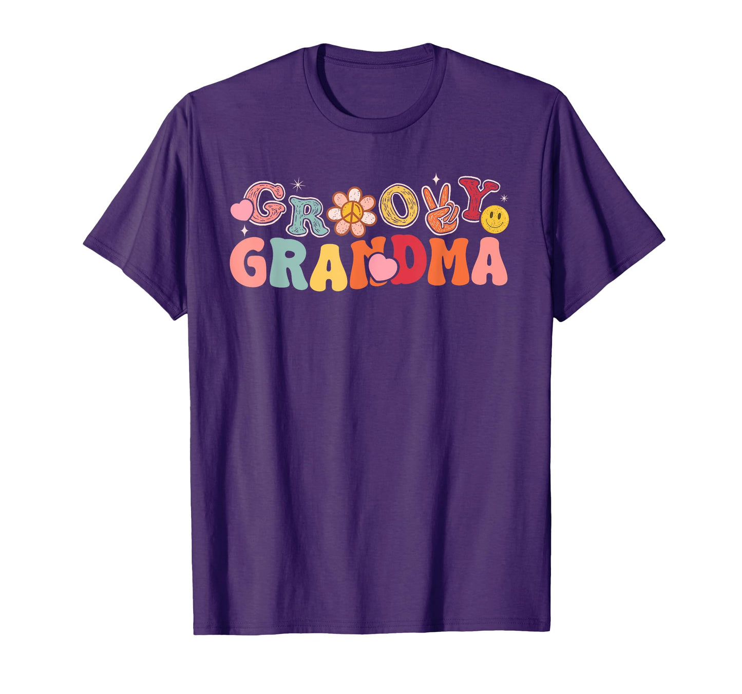 Retro Groovy Grandma Hippie Matching Family Birthday Party T-Shirt