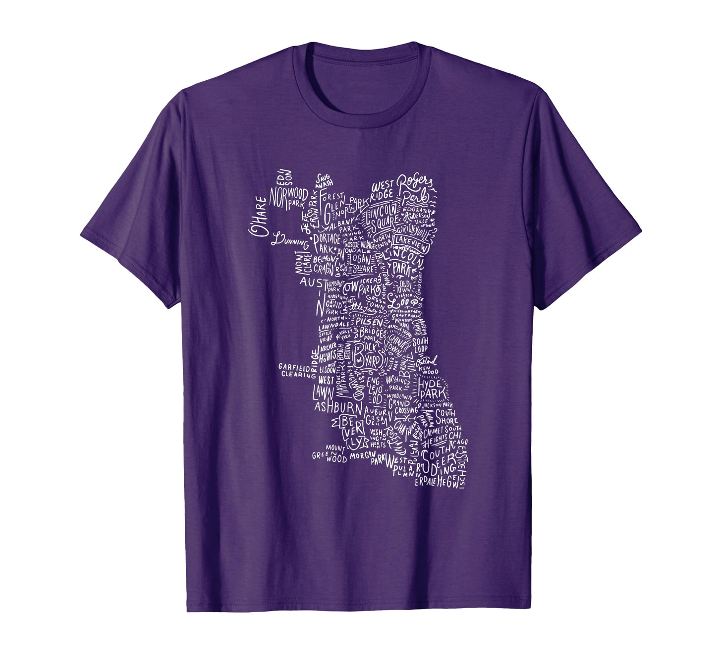 Chicago Neighborhoods Retro Goth Chi-town Chitown T-Shirt