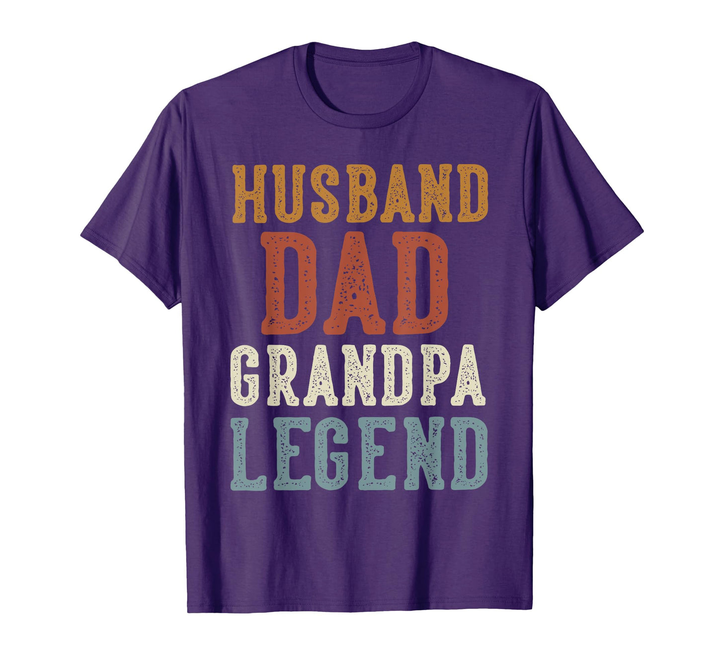 Husband Dad Grandpa Legend - Classic Retro Distressed T-Shirt