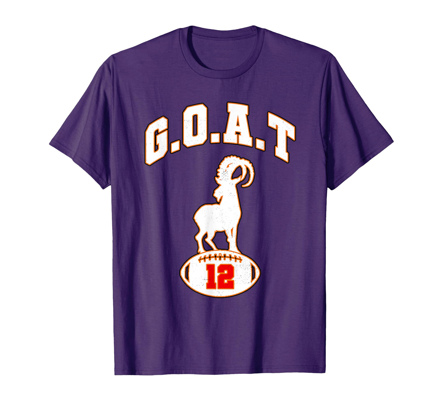 Vintage Distressed GOAT 12 Football T-Shirt