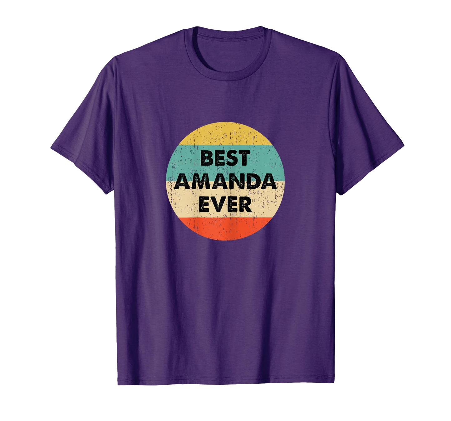 Amanda Name Shirts & Gifts Amanda Name T-Shirt Women's Black XS Classic Fit Short Sleeve Round Neck Personalized Letter Print