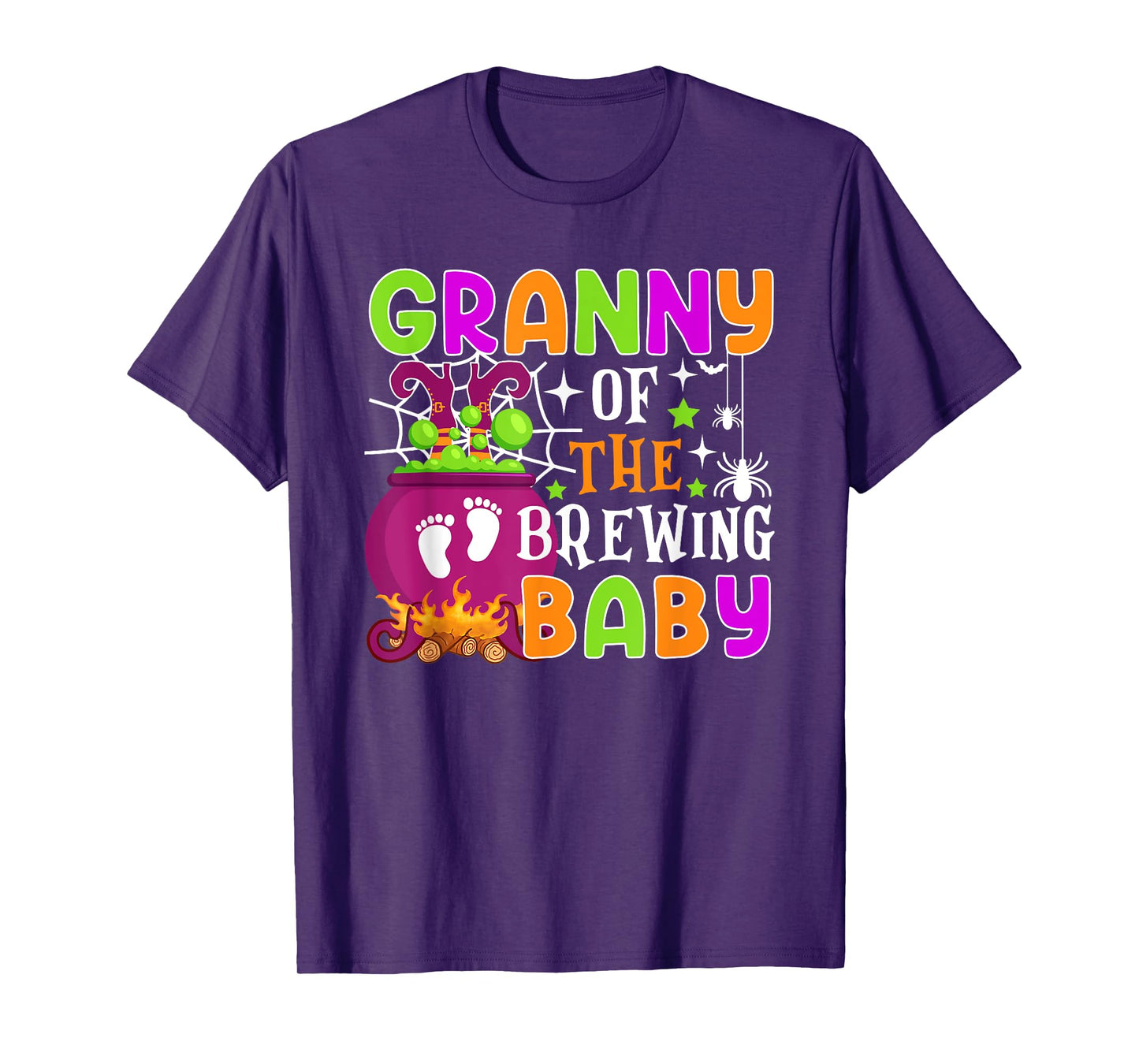 Granny of Brewing Baby Halloween Theme Baby Shower Spooky T-Shirt