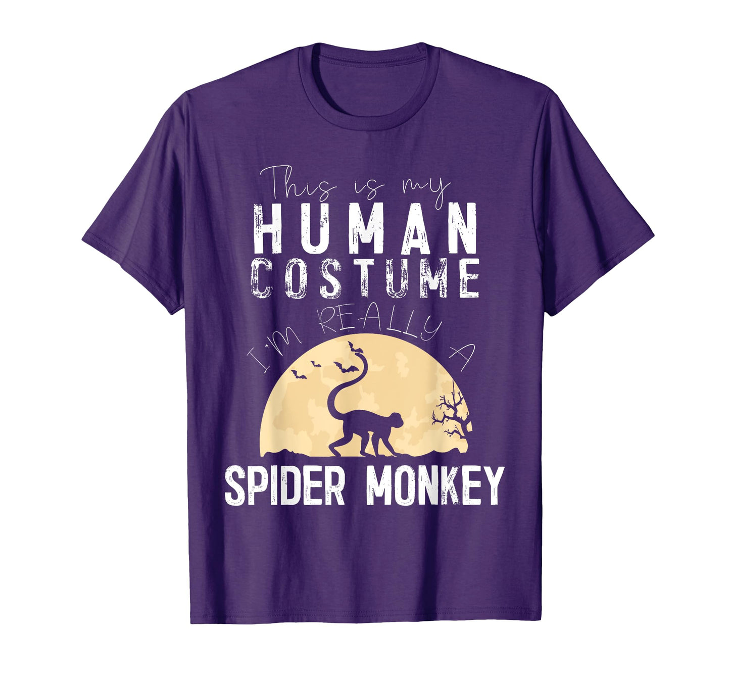 Halloween Human Costume Spider Monkey Creepy Horror T-Shirt