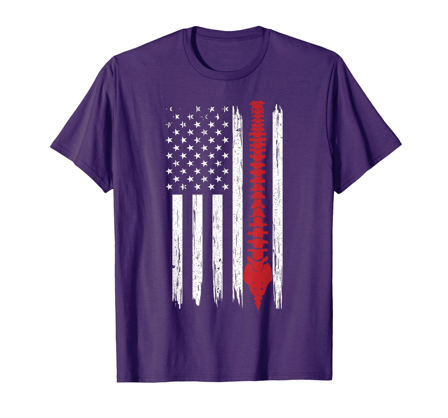 Patriotic Chiropractic Tee American Flag Spinal Cord Ideas T-Shirt