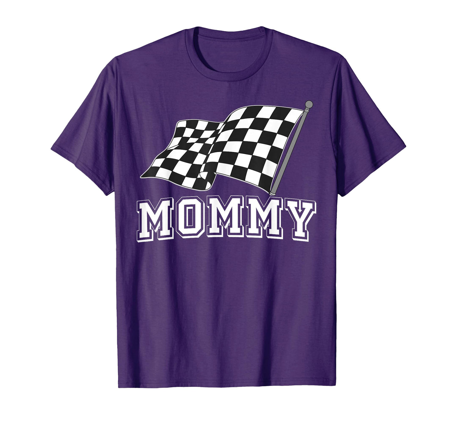 Mommy Birthday Crew Racing Flag Race Car Birthday Mama Mom T-Shirt