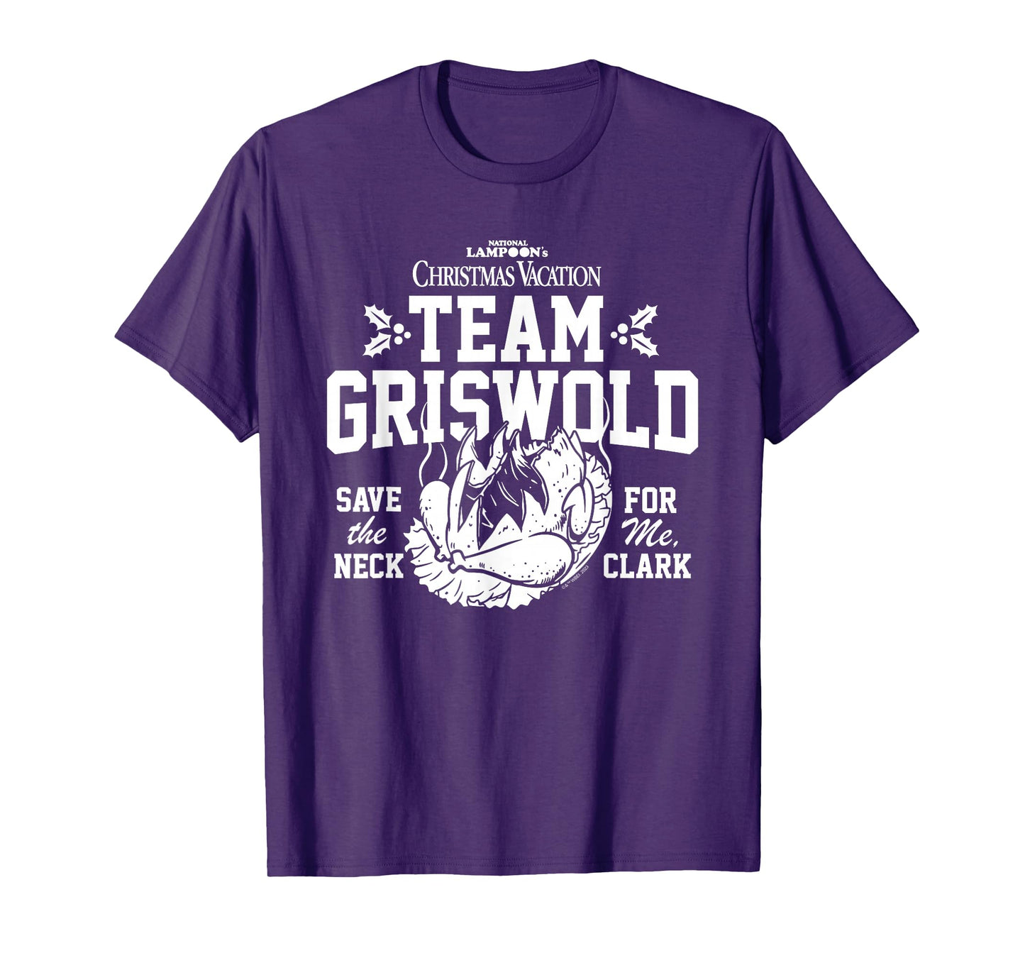 National Lampoon's Christmas Vacation Team Griswold T-Shirt - Men's Unisex Black Cotton Classic Crew Neck Short Sleeve Graphic Christmas T-Shirt - Small