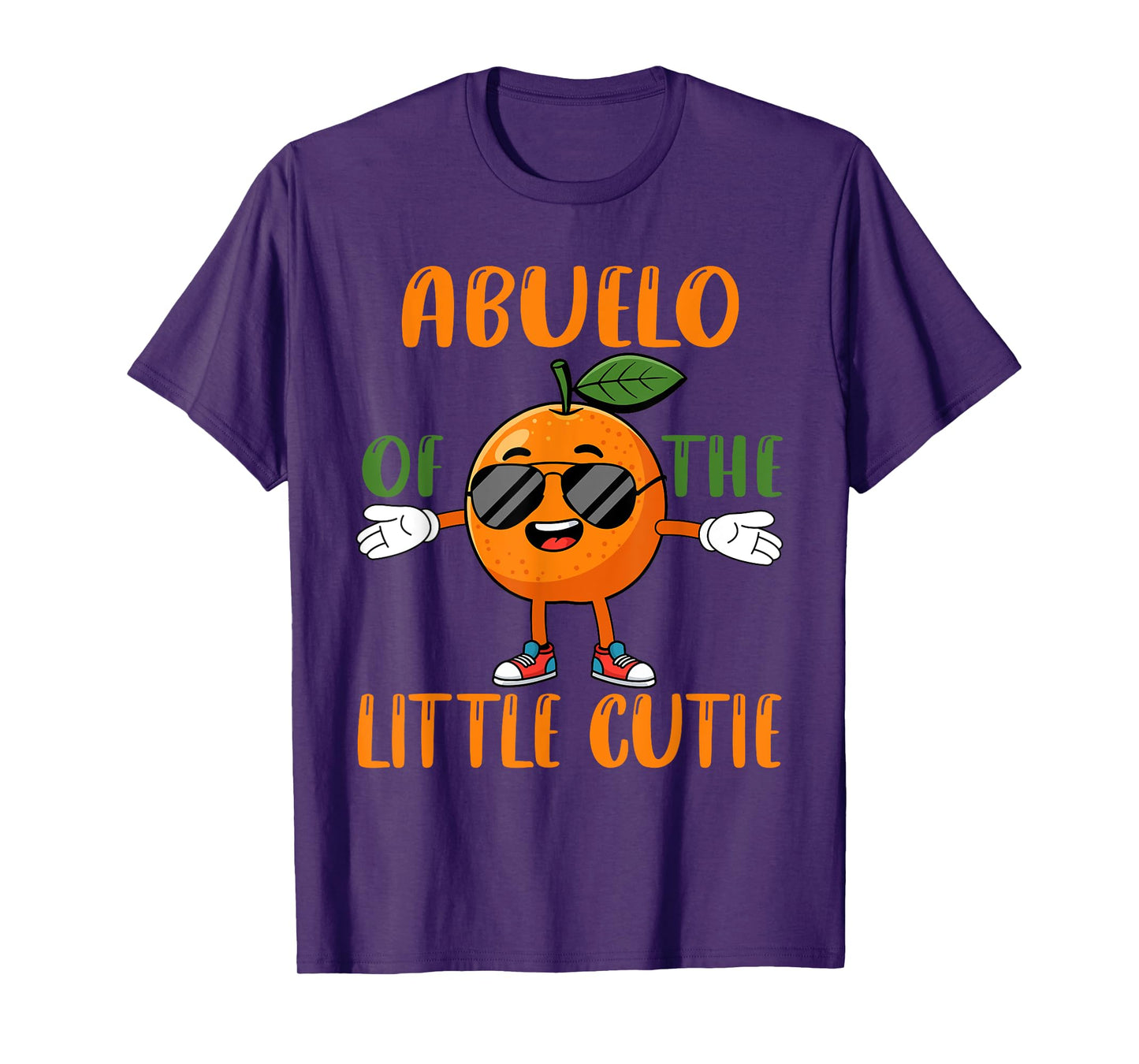 Abuelo of Little Cutie Baby Shower Orange 1st Birthday T-Shirt