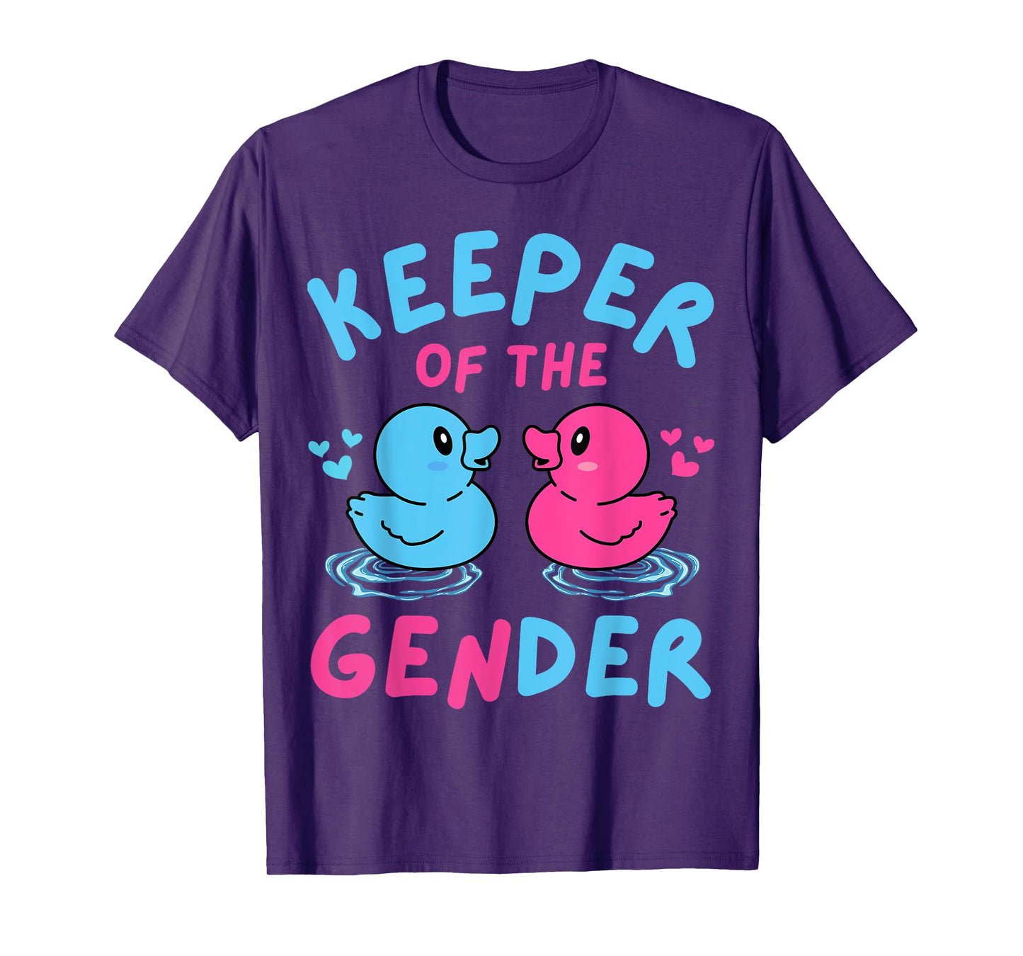 Duck Gender Reveal Keeper of Gender Baby Announcement Auntie T-Shirt