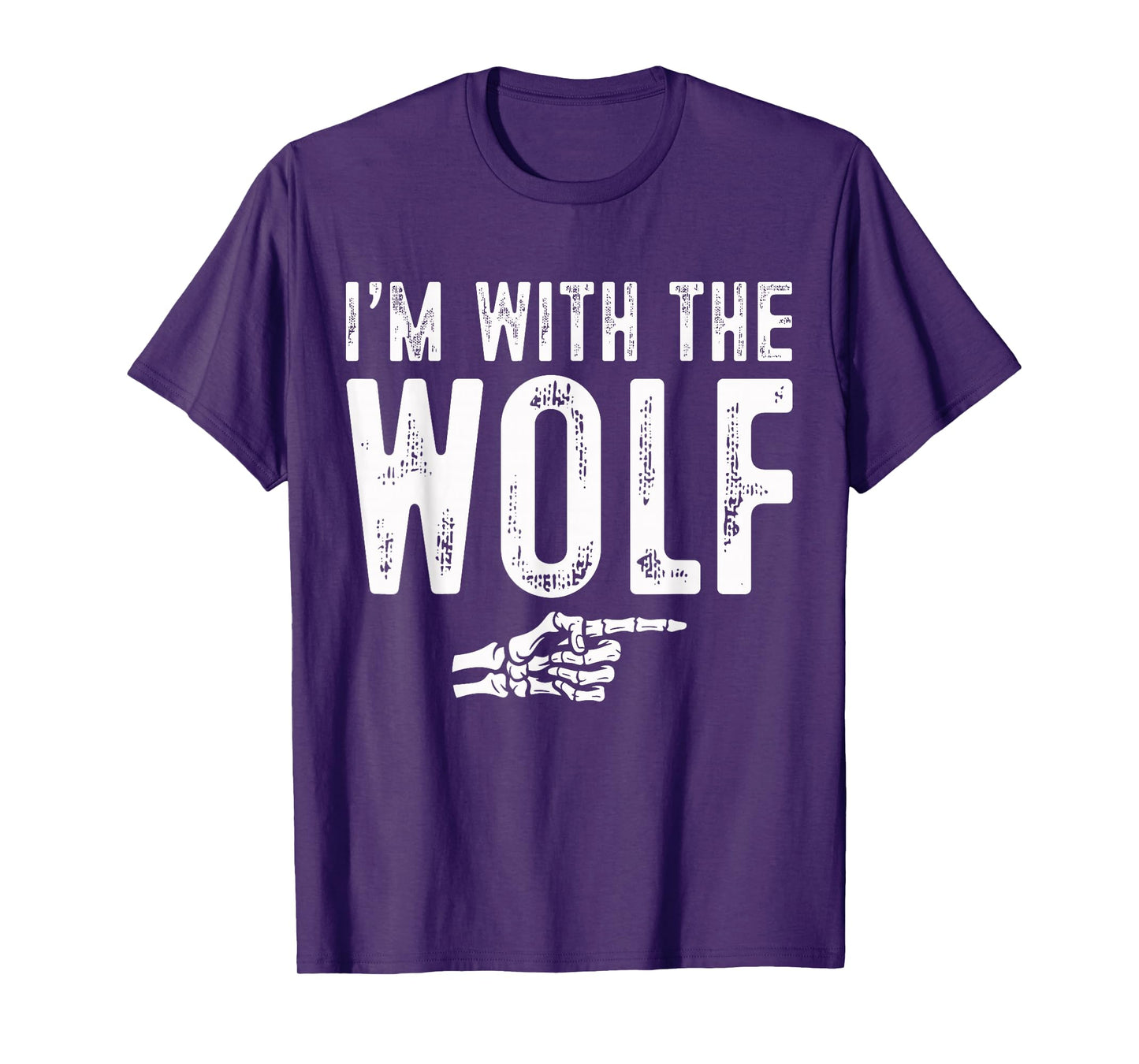 I'm with The Wolf Easy Costume Halloween Couples Matching T-Shirt
