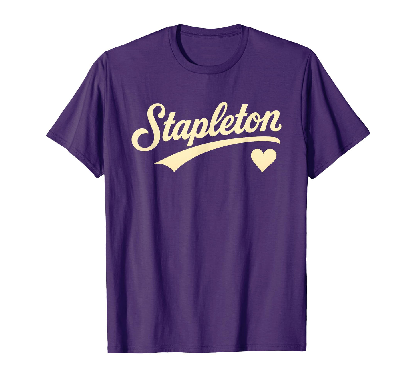 Stapleton Family Name Retro Heart Style Western Graphic T-Shirt