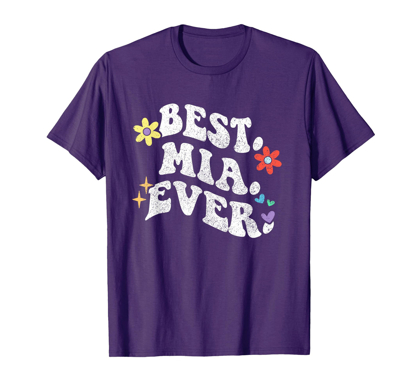 Retro Groovy Best MIA Ever First Name Mother's Day Girl T-Shirt