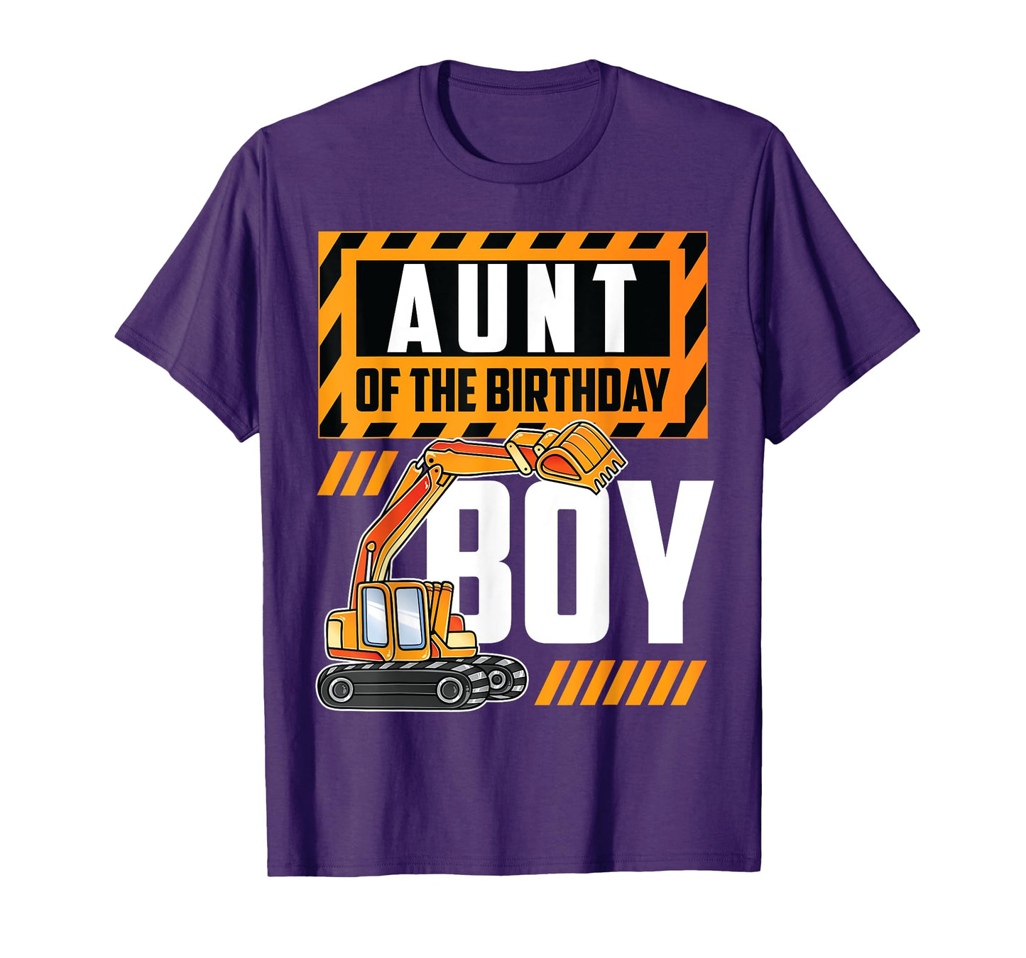 vehicle construction excavator Aunt of the Birthday Boy T-Shirt