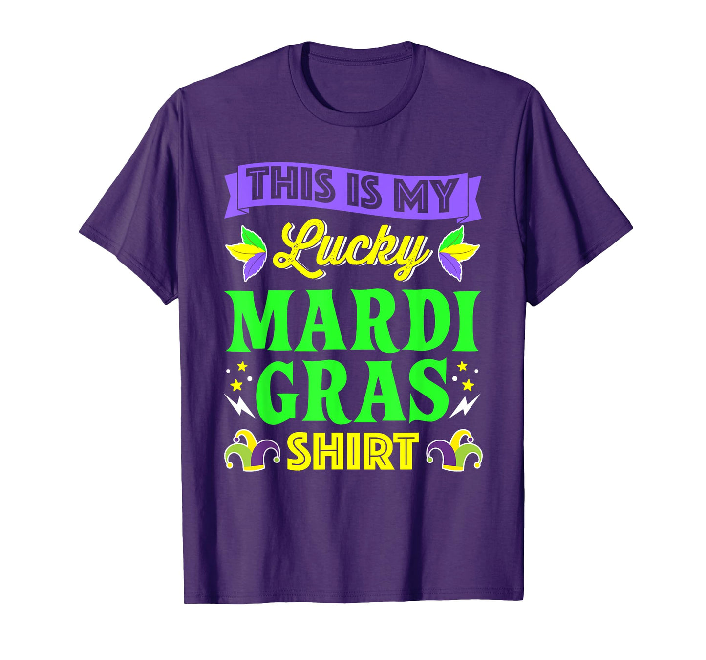 Mardi Gras T shirt Gift for Men Women Kids Costumes Beads T-Shirt