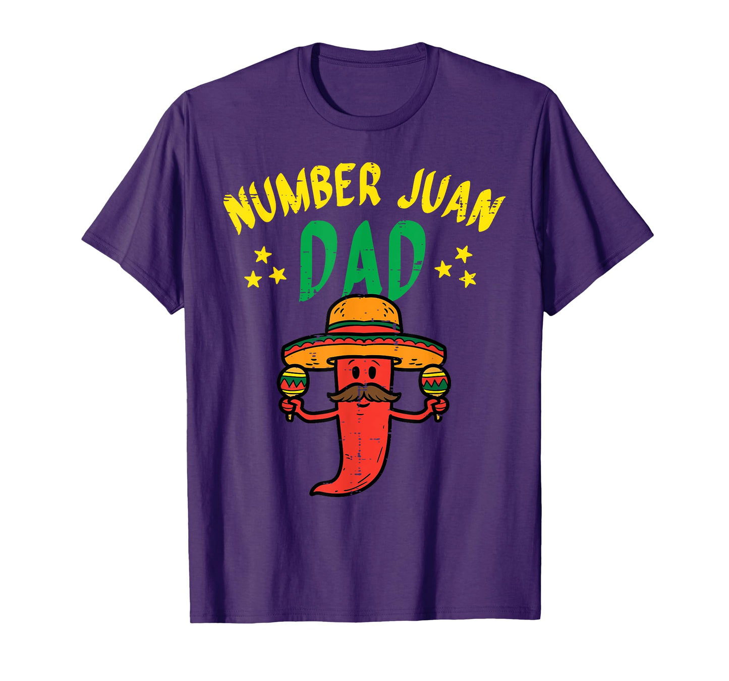 Number One Dad Mexican Fathers Day Funny Padre Juan Papa Men T-Shirt
