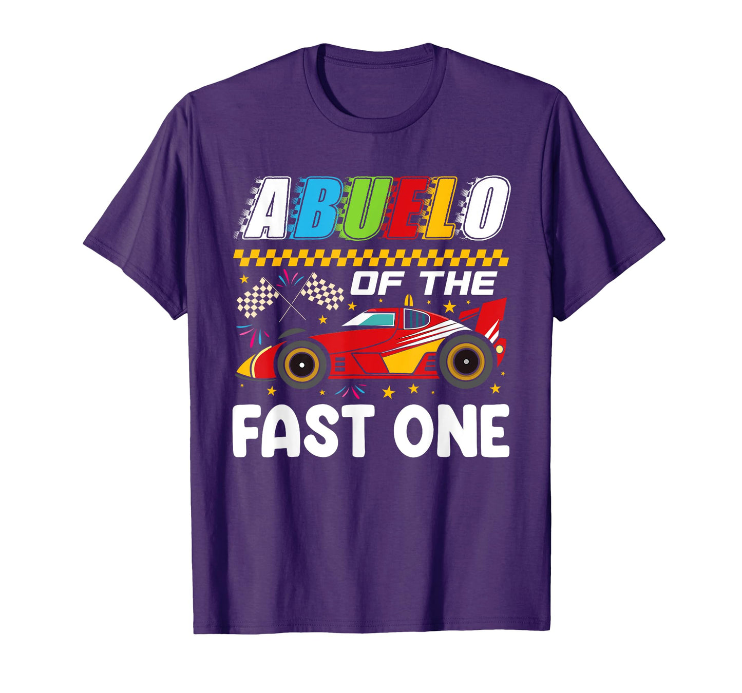 Abuelo of The Fast One First Birthday Racing Car Family T-Shirt