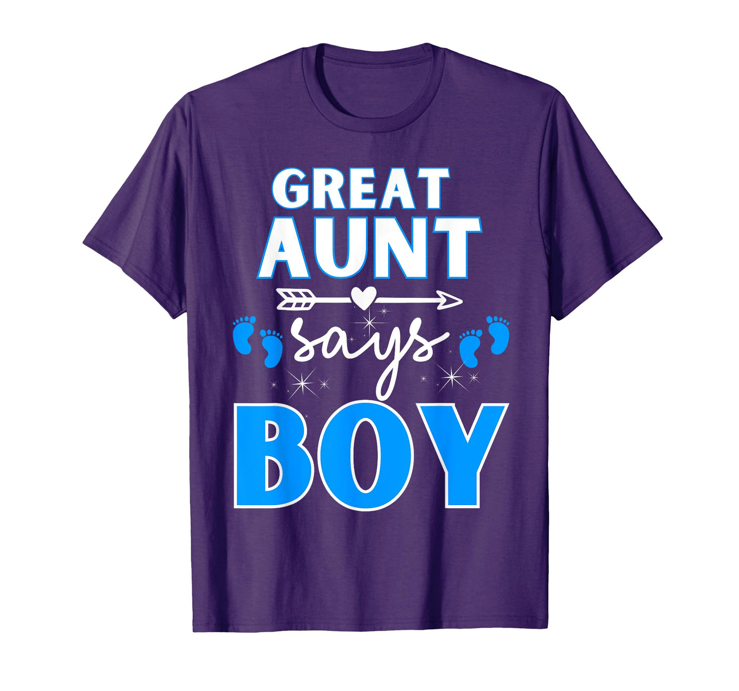 Great Aunt Says Boy Gender Reveal Shirt Team Blue Pregnancy T-Shirt
