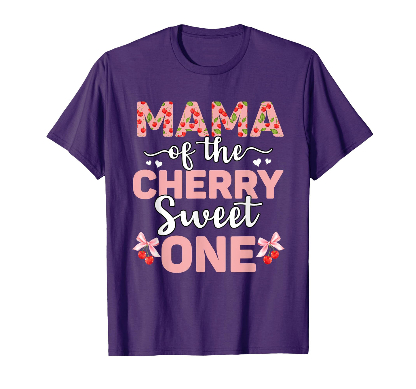 Mom Of The Cherry Sweet One 1st Birthday Cherry Lover T-Shirt