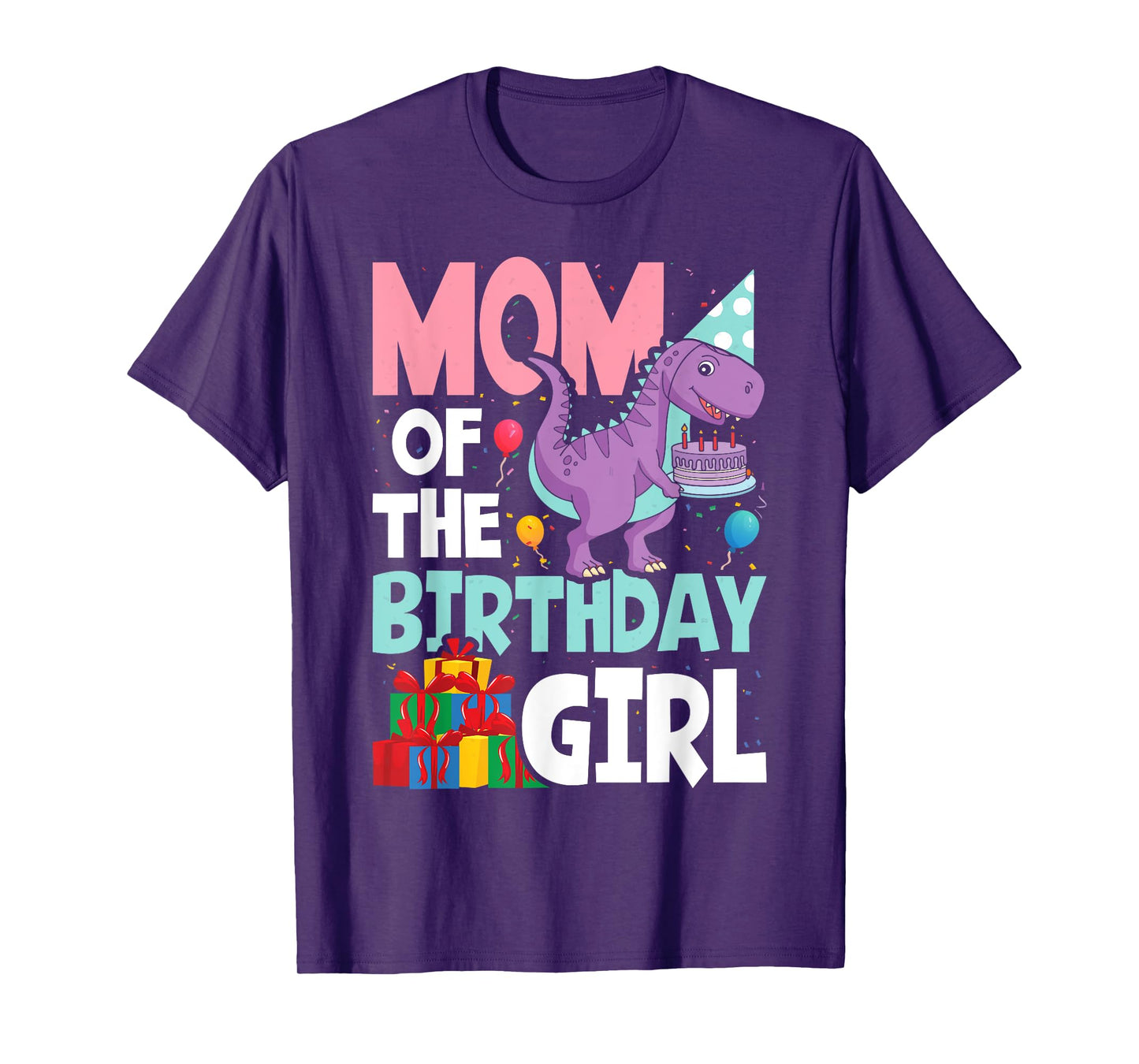 Mom of The Birthday For Girl Saurus Rex Dinosaur Party T-Shirt