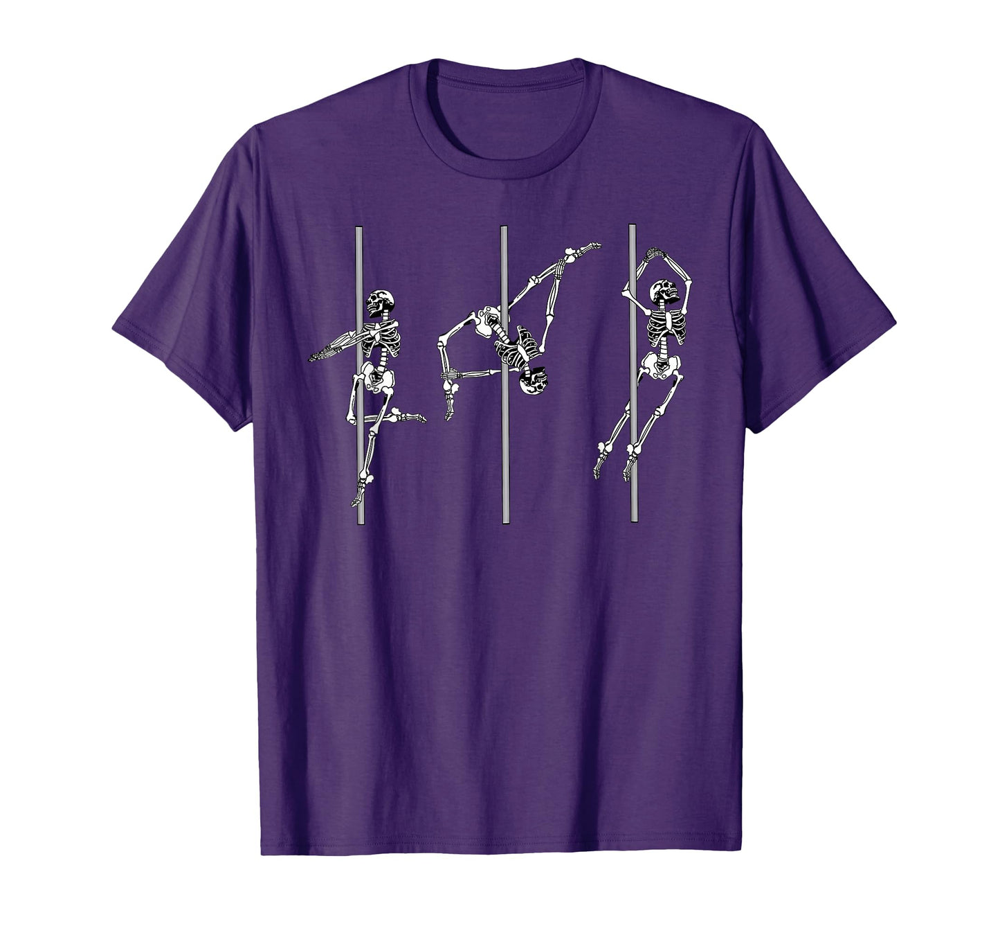 Skeleton Pole Dance Halloween Dancing T-Shirt